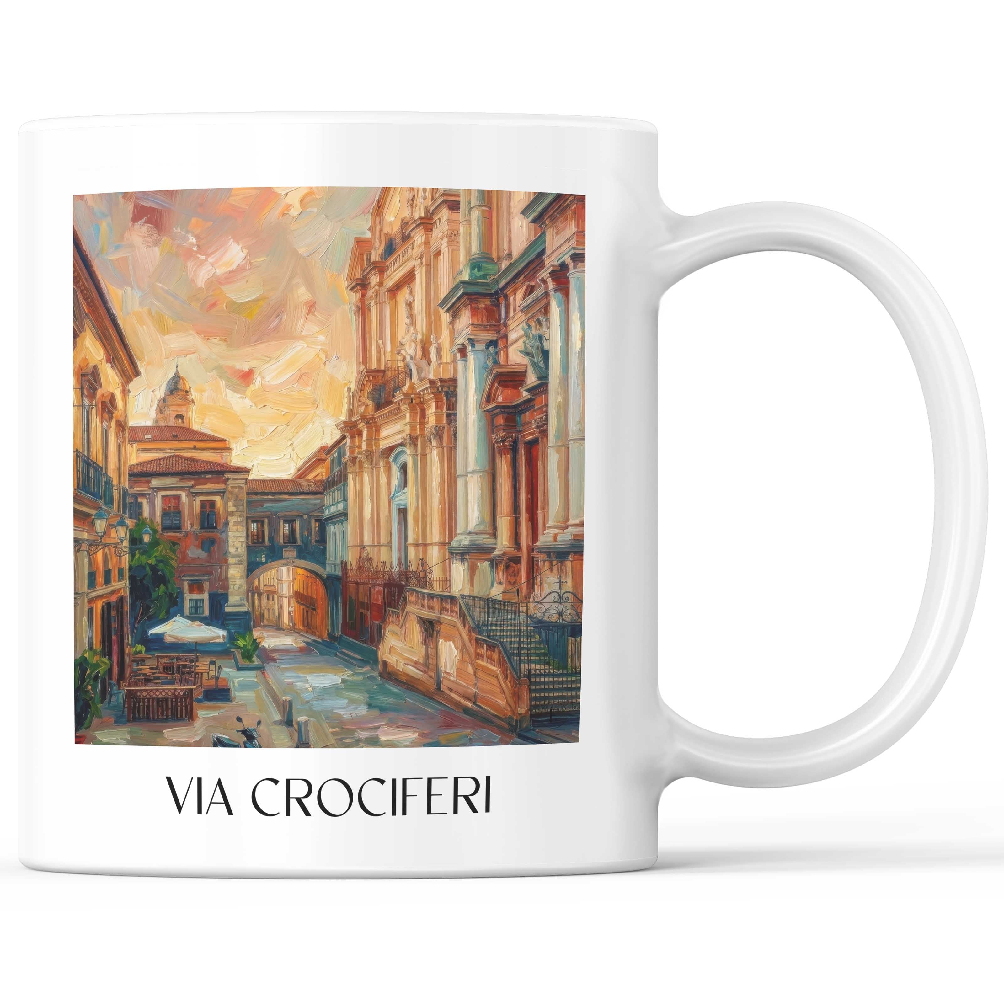 via-crociferi-catania-italien-kaffeebecher-oil-painting-oelgemaelde