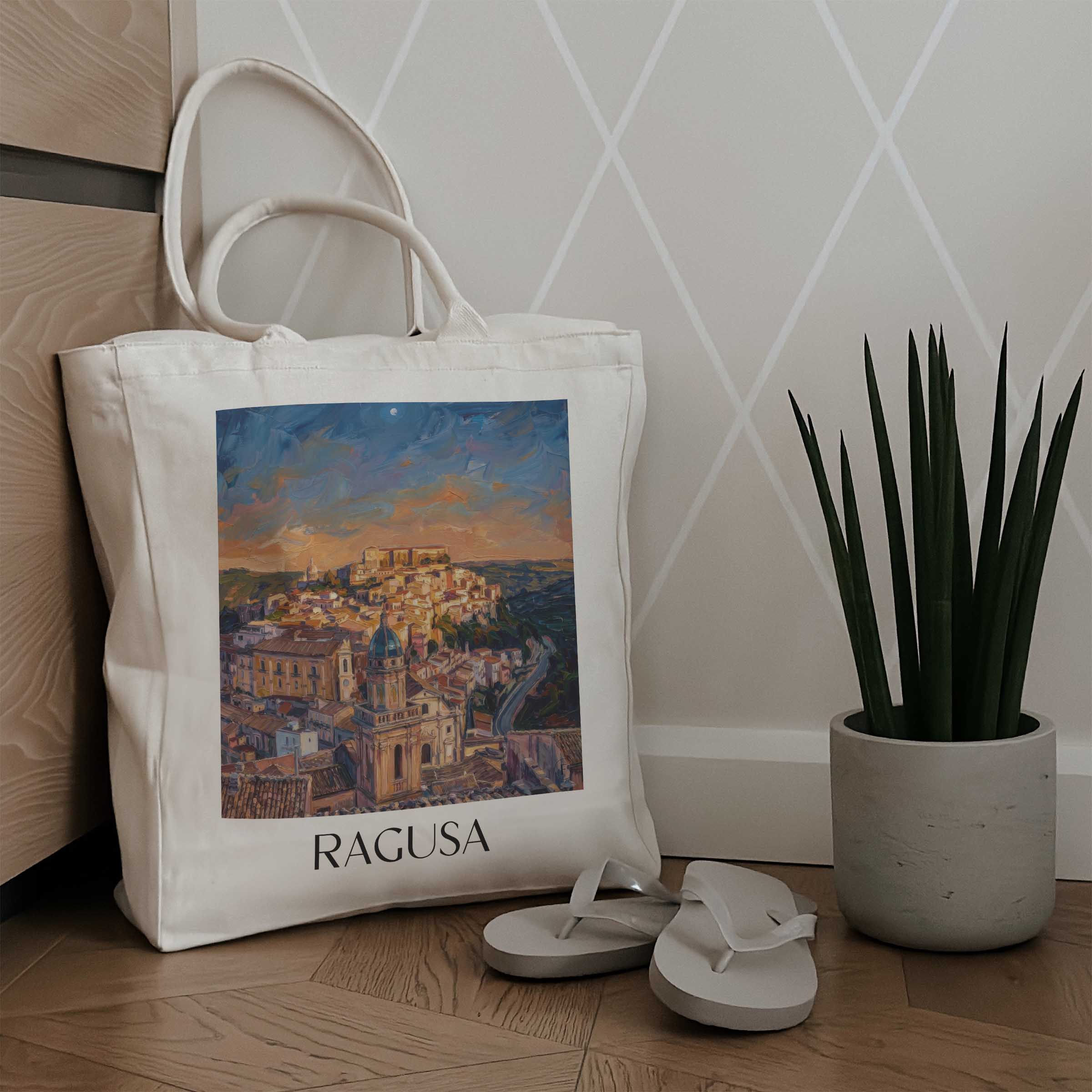 ragusa-sizilien-italien-einkaufstasche-oil-painting-oelgemaelde