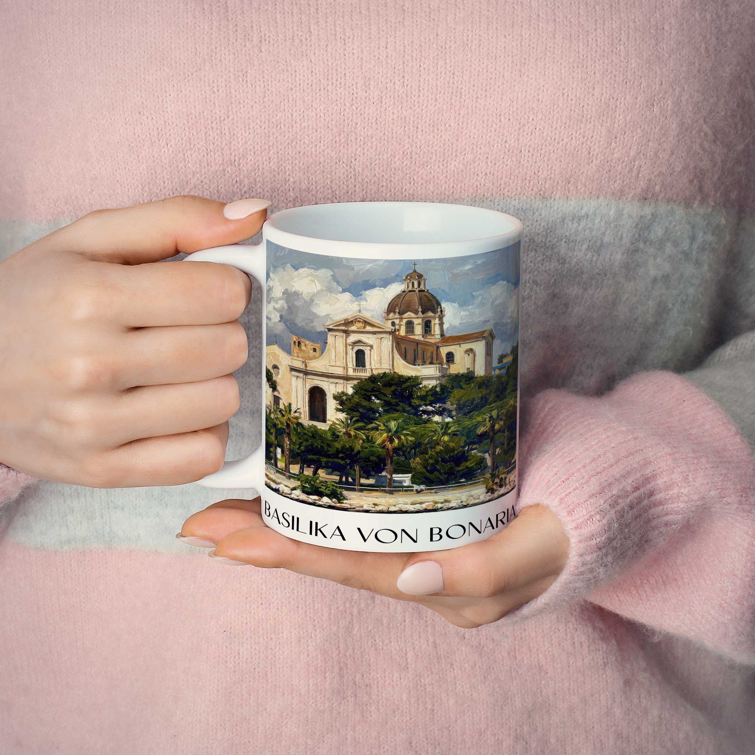 basilika-von-bonaria-cagliari-italien-kaffeebecher-oil-painting-oelgemaelde