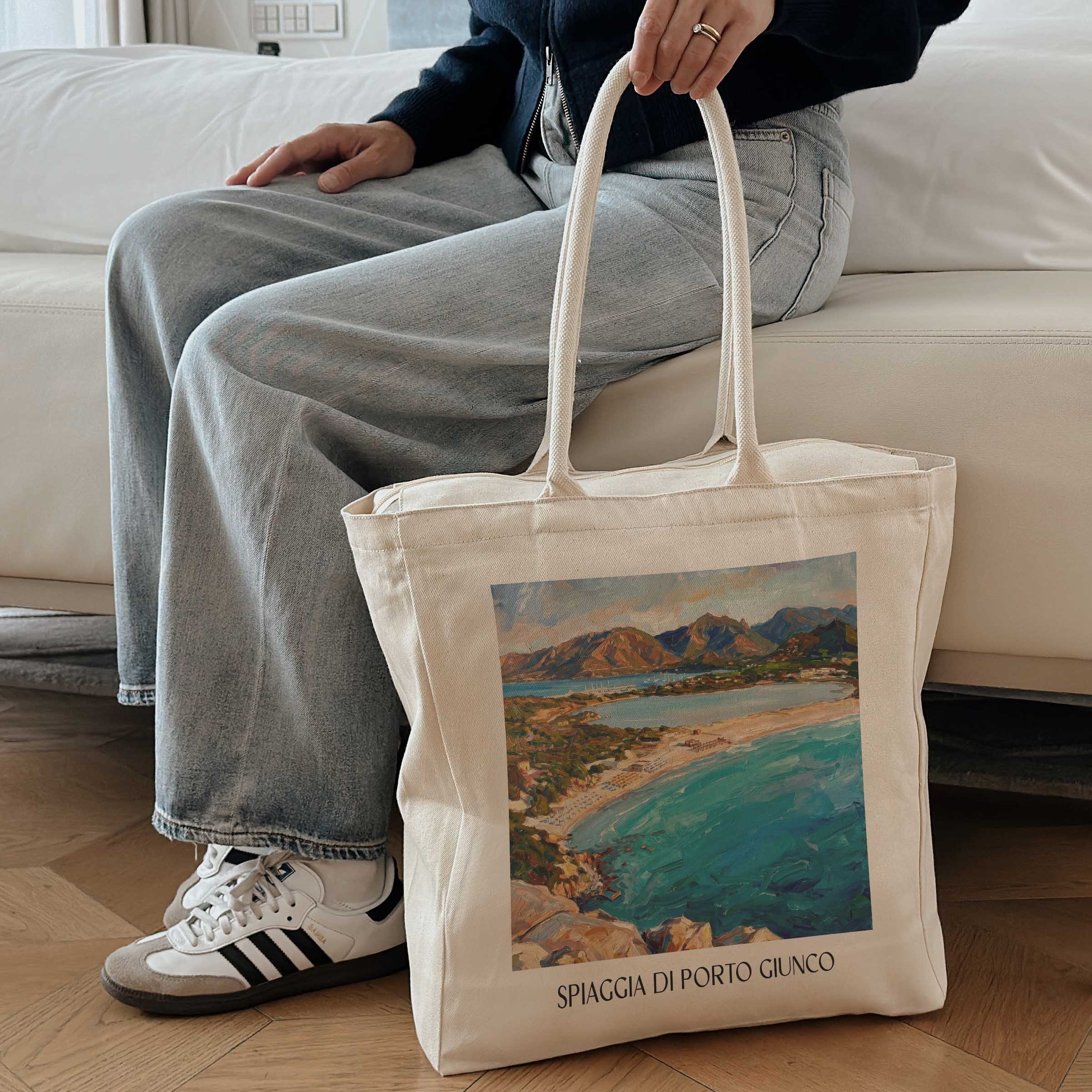 spiaggia-di-porto-giunco-sardinien-italien-einkaufstasche-oil-painting-oelgemaelde