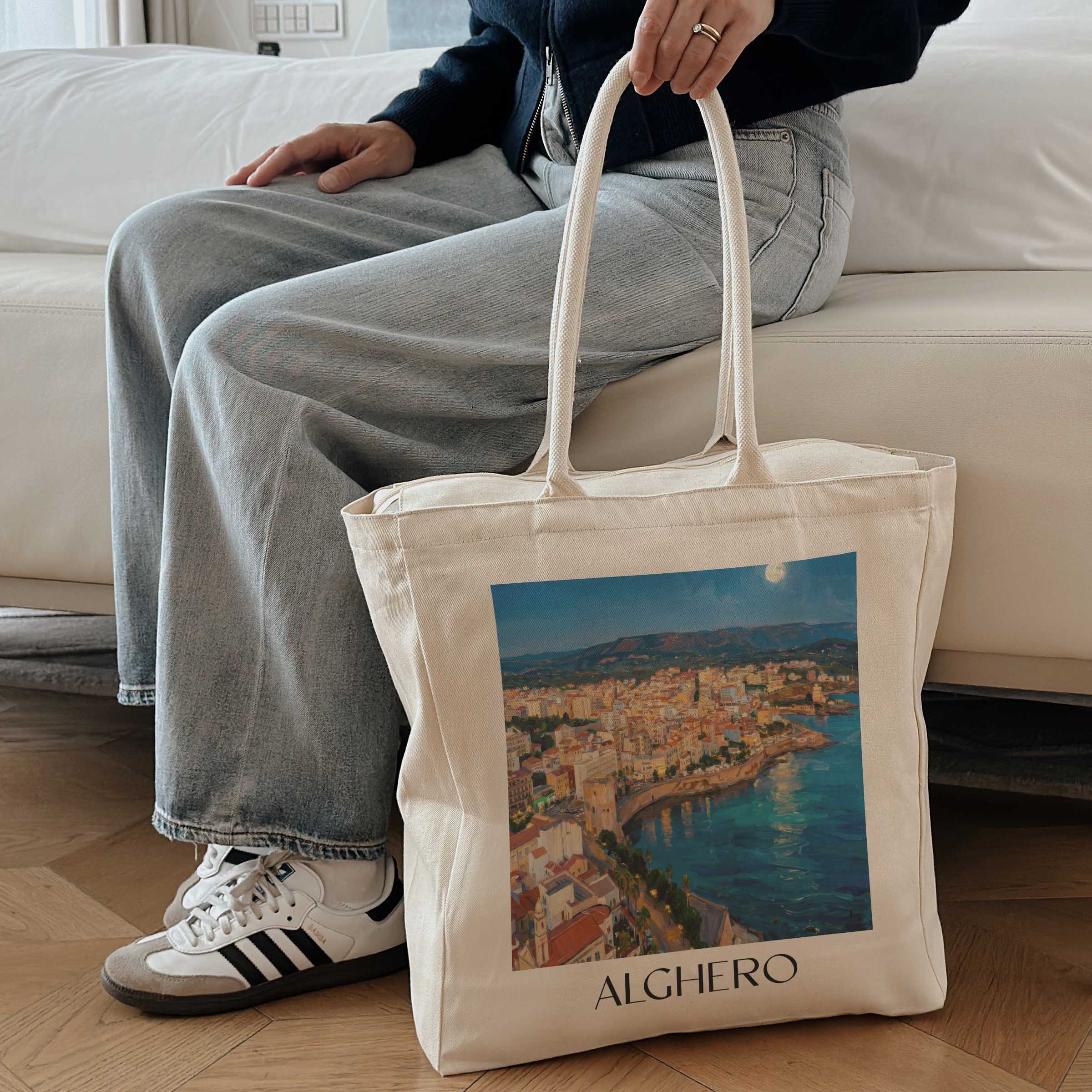 alghero-sardinien-italien-einkaufstasche-oil-painting-oelgemaelde