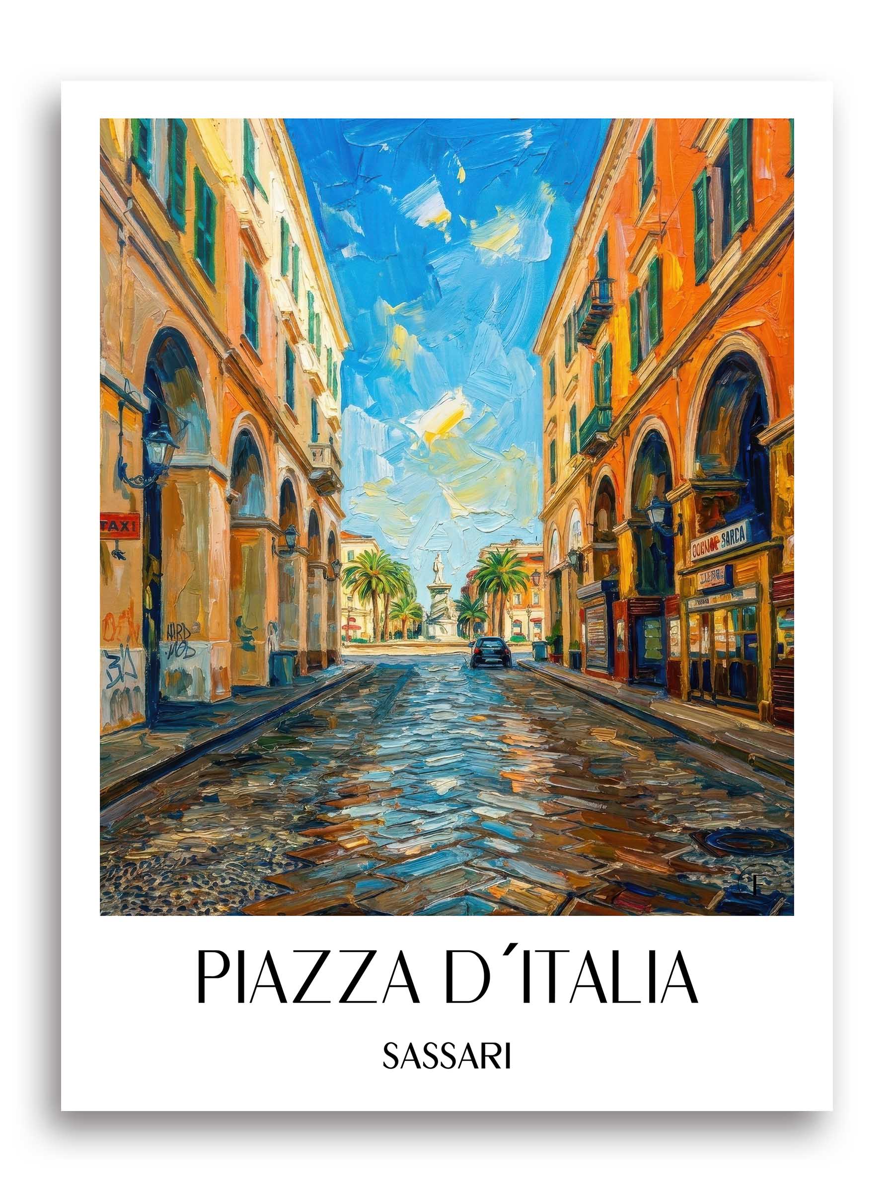 piazza-d´italia-sassari-italien-poster-oil-painting-oelgemaelde