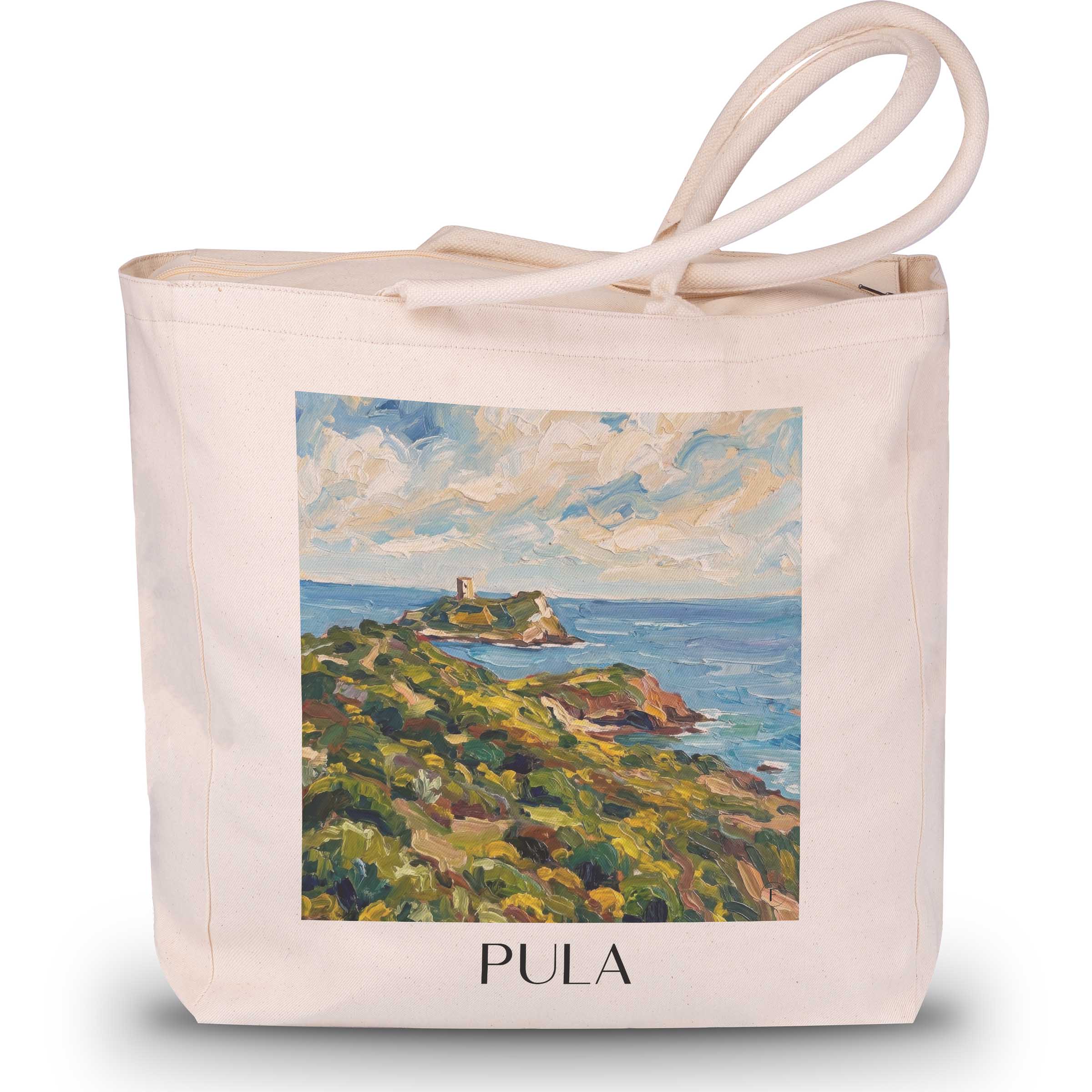 pula--sardinien-italien-einkaufstasche-oil-painting-oelgemaelde