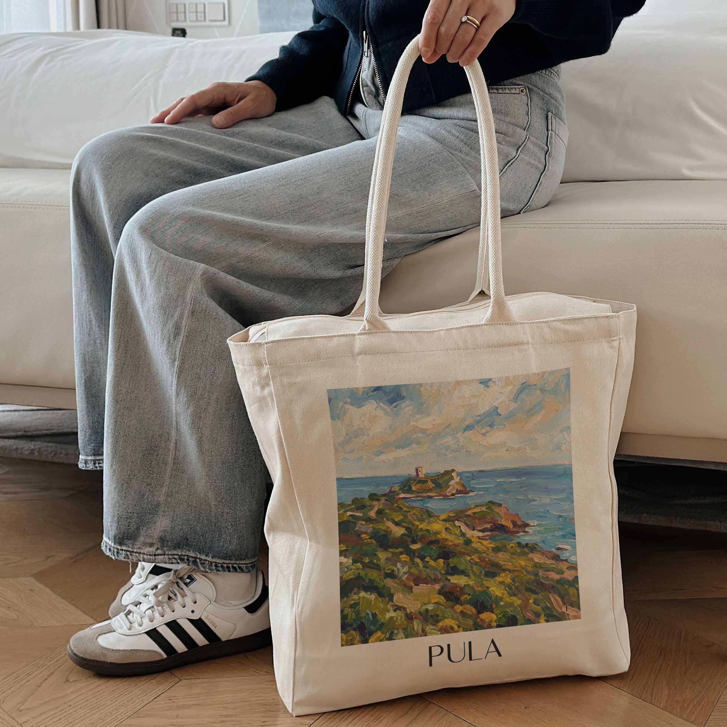 pula--sardinien-italien-einkaufstasche-oil-painting-oelgemaelde