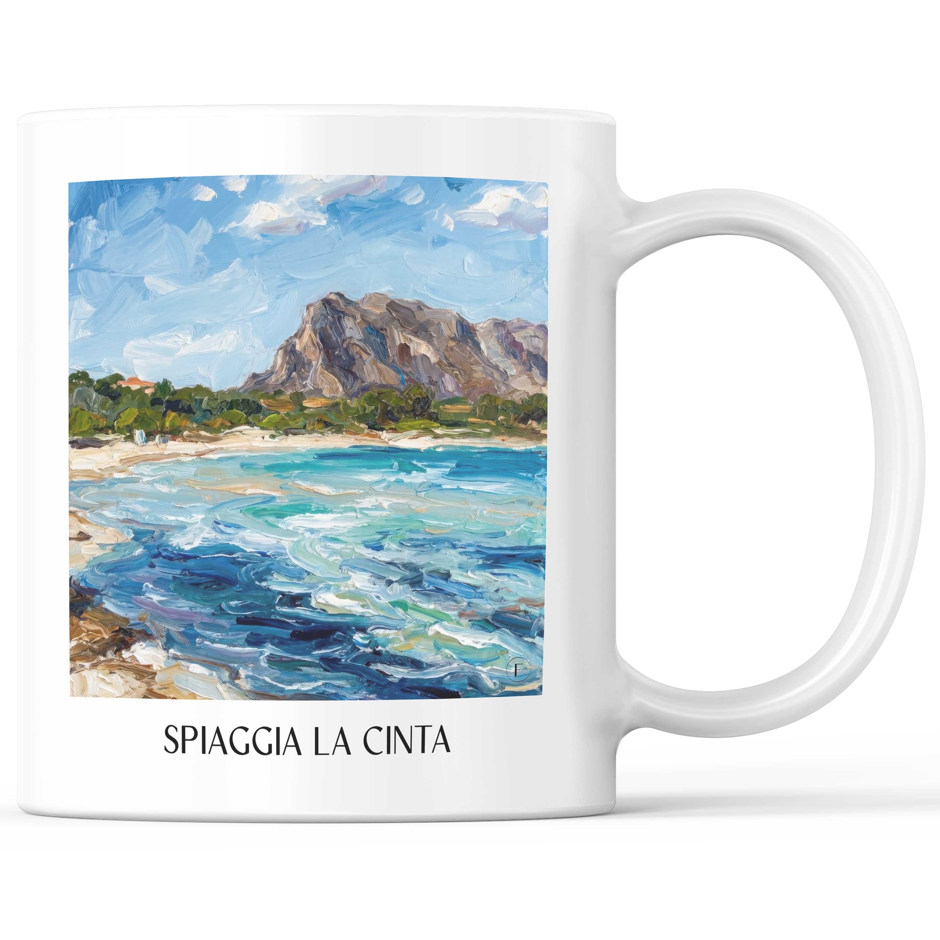 spiaggia-la-cinta-sardinien-italien-kaffeebecher-oil-painting-oelgemaelde