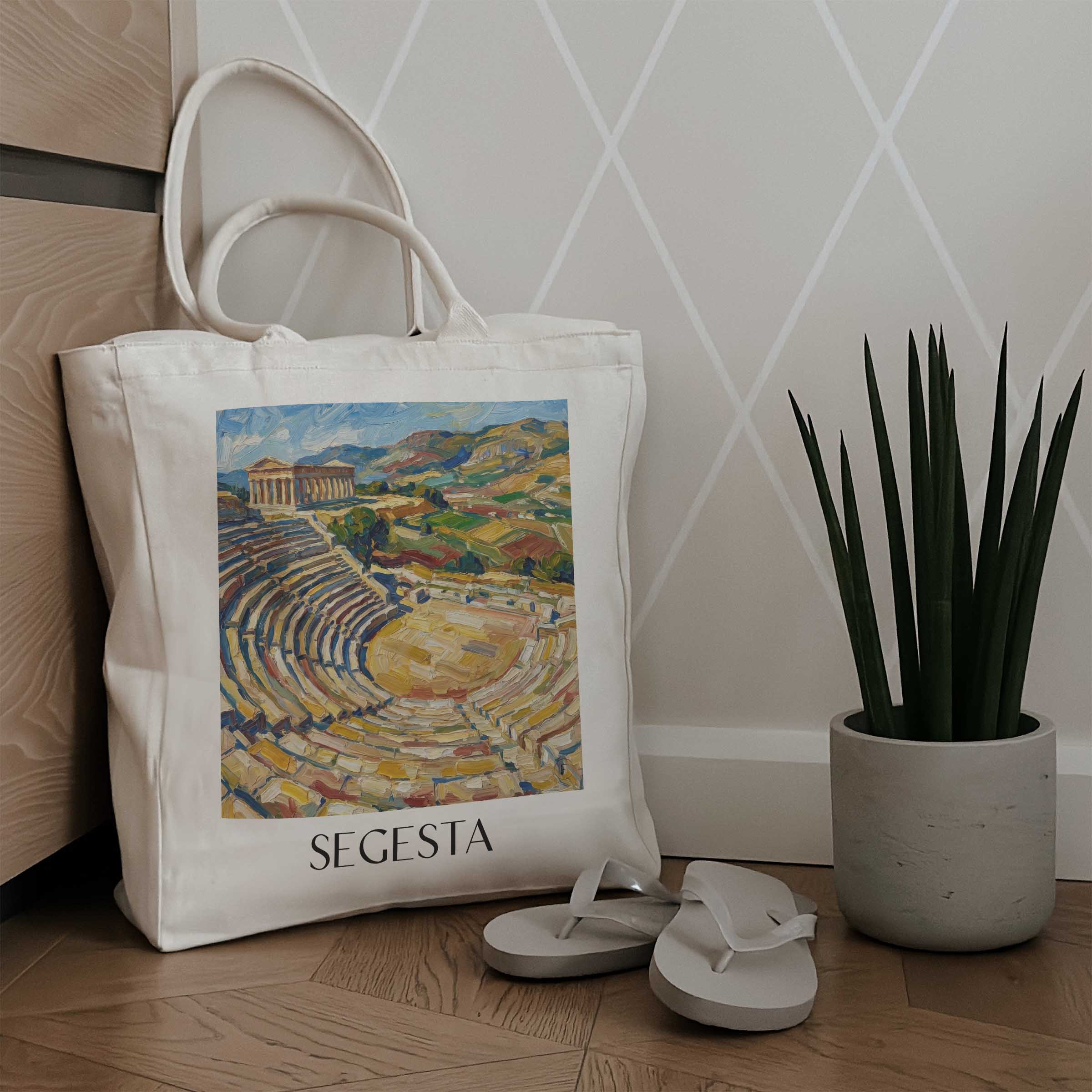 segesta-trapani-italien-einkaufstasche-oil-painting-oelgemaelde