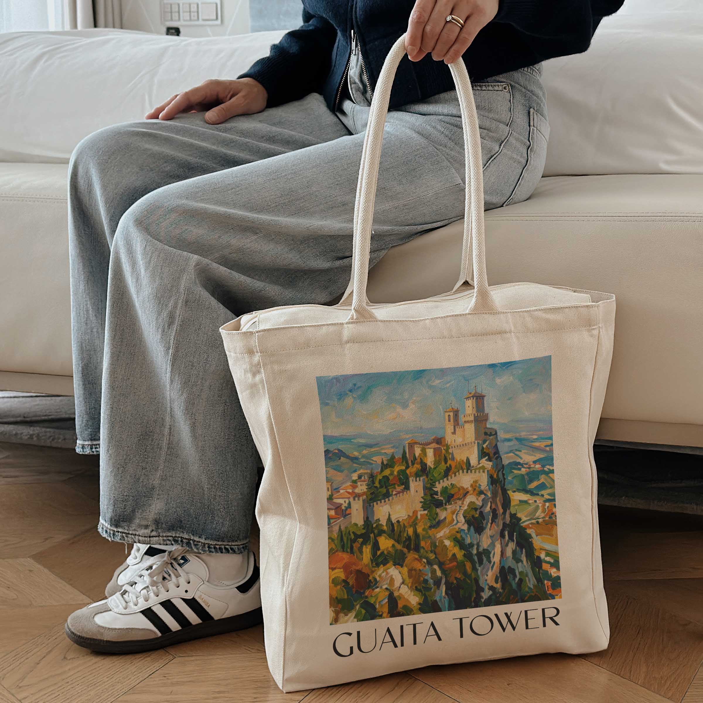 guaita-tower-san-marino-italien-einkaufstasche-oil-painting-oelgemaelde