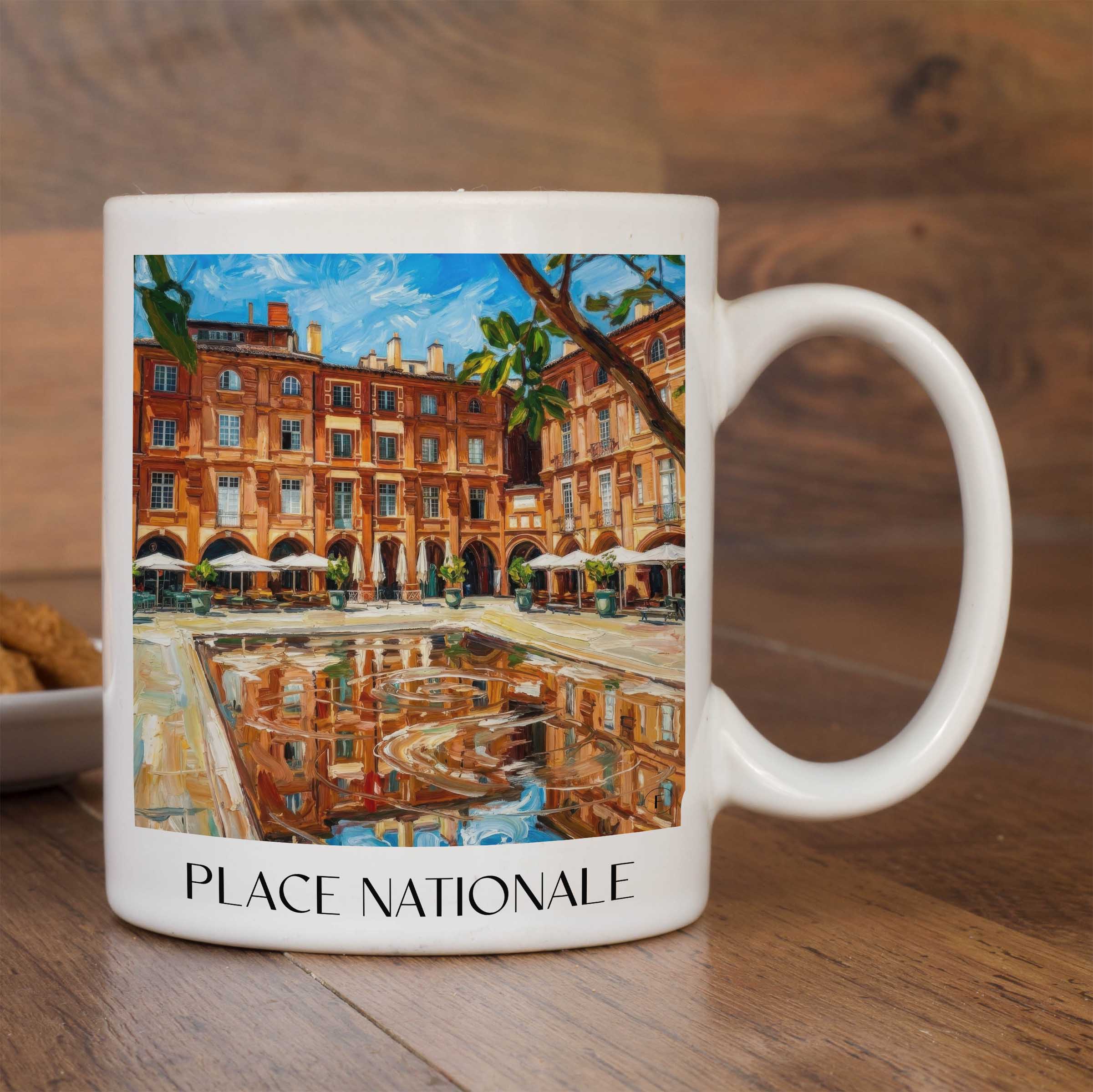 place-nationale-montauban-frankreich-kaffeebecher-oil-painting-oelgemaelde