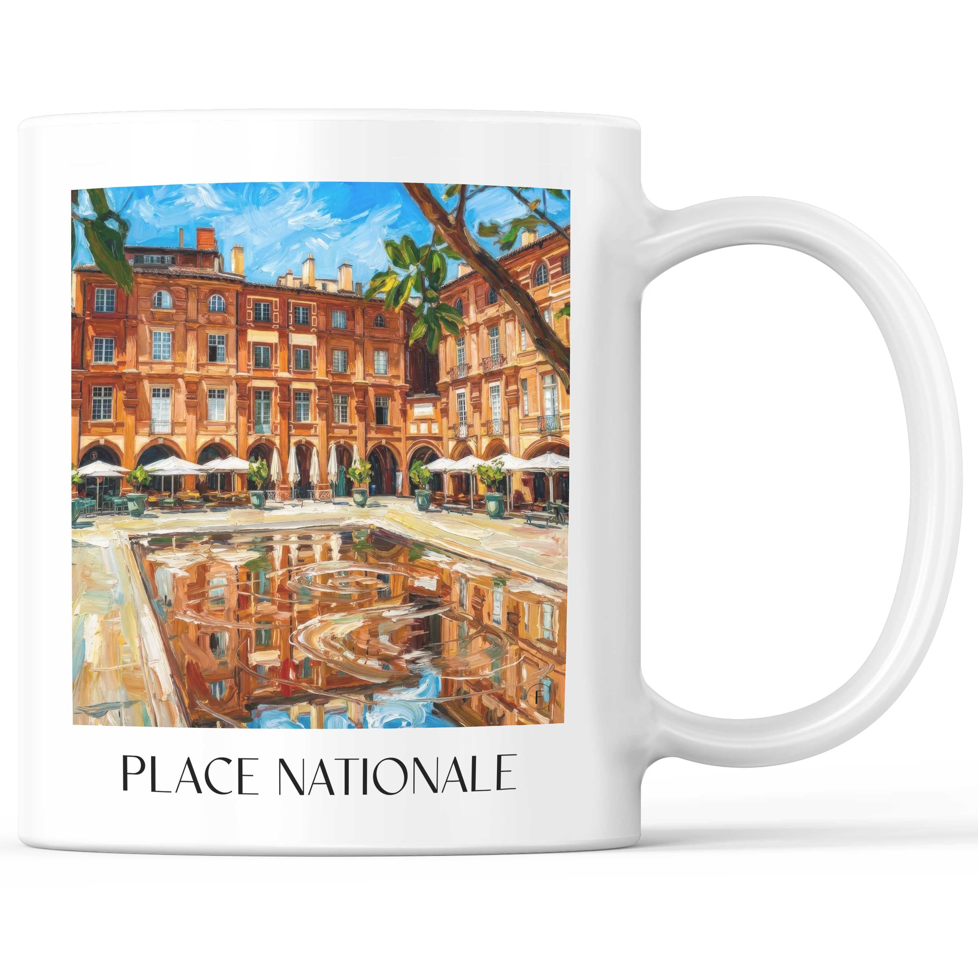 place-nationale-montauban-frankreich-kaffeebecher-oil-painting-oelgemaelde