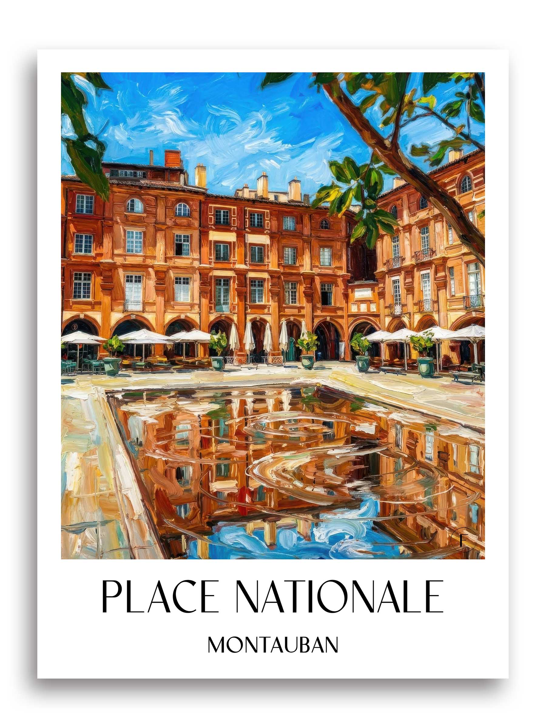 place-nationale-montauban-frankreich-poster-oil-painting-oelgemaelde
