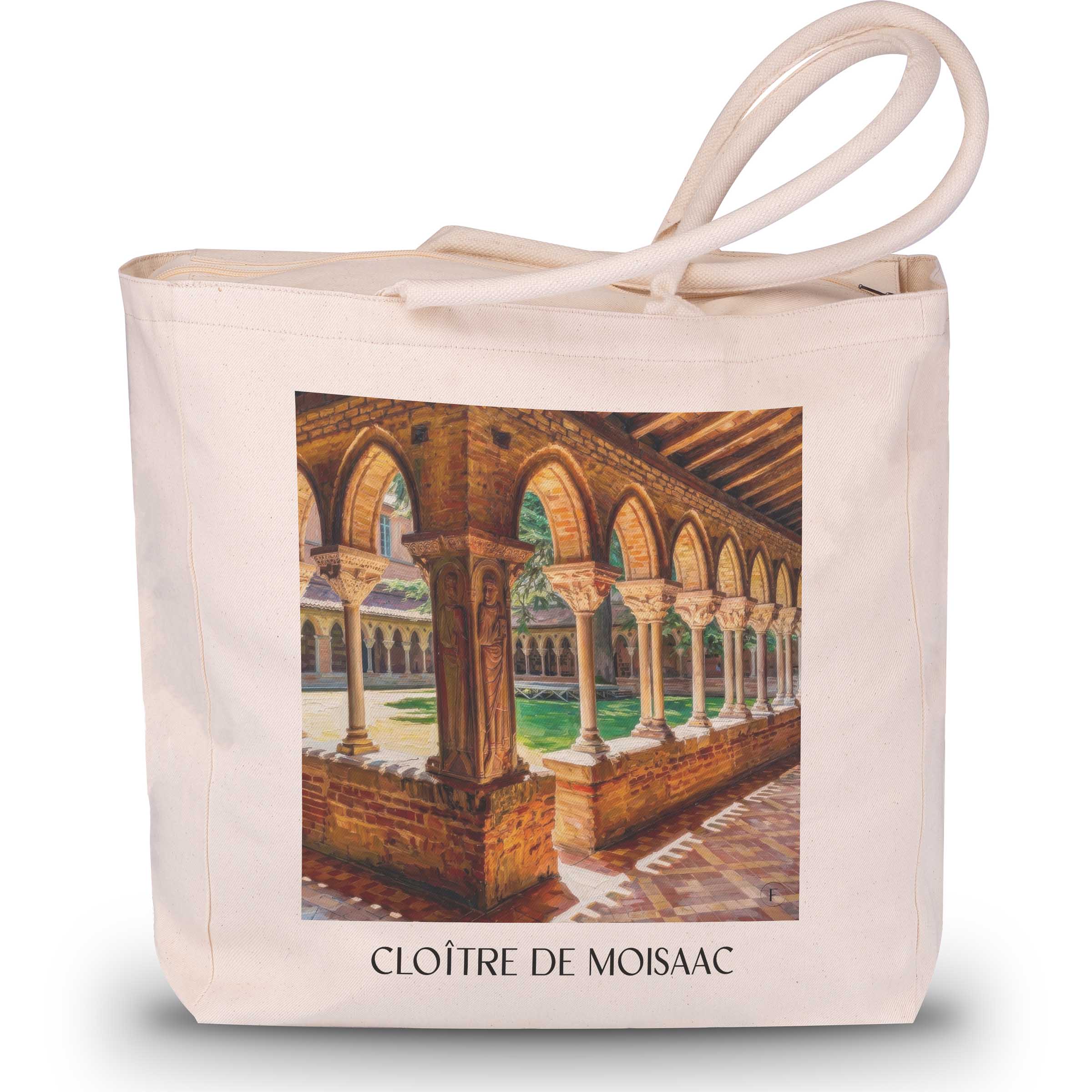 cloître-de-moisaac-okzitanien-frankreich-einkaufstasche-oil-painting-oelgemaelde