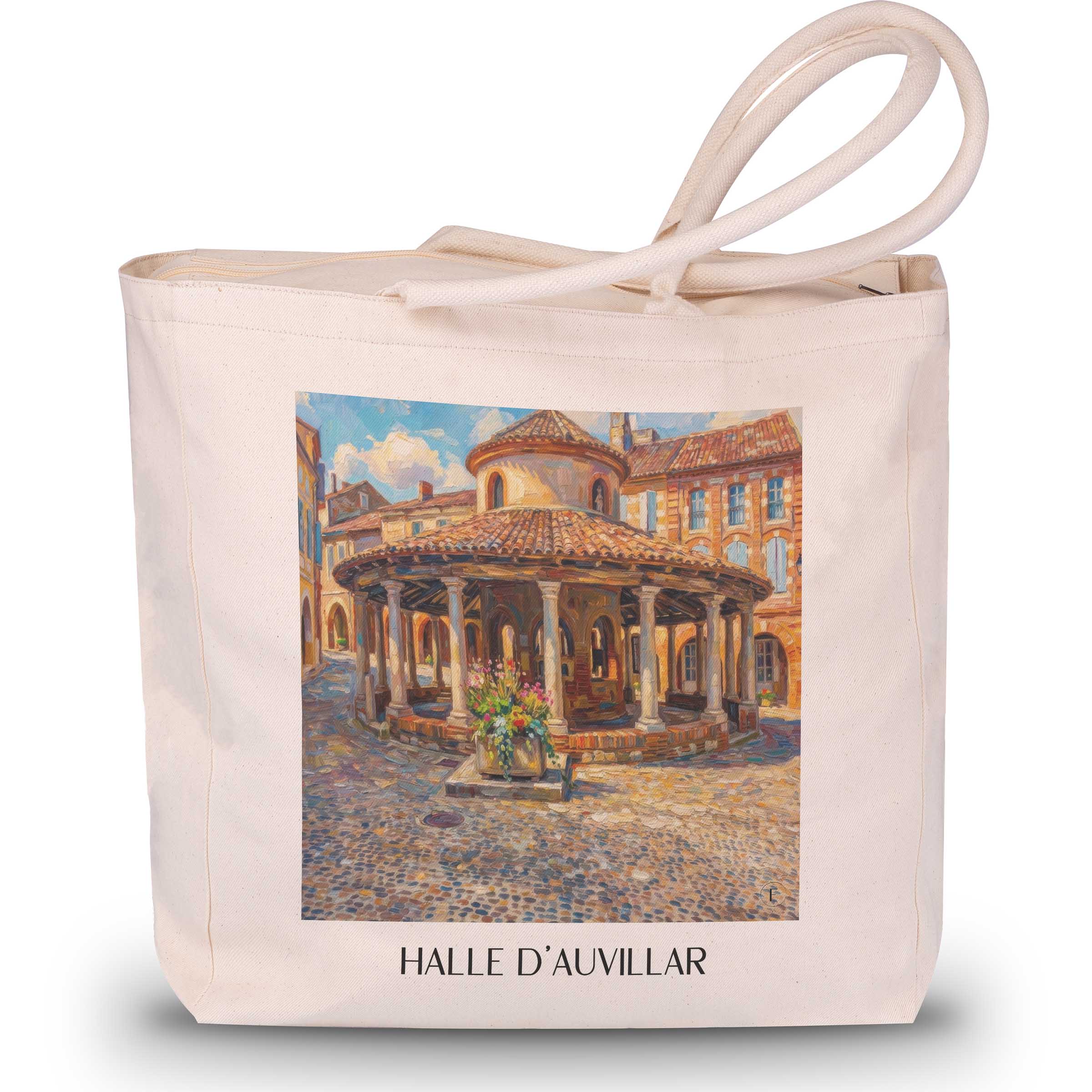 Halle d'Auvillar Shopping Tasche - Auvillar - Frankreich Tote Bag - Einkaufstasche im Ölgemälde Stil
