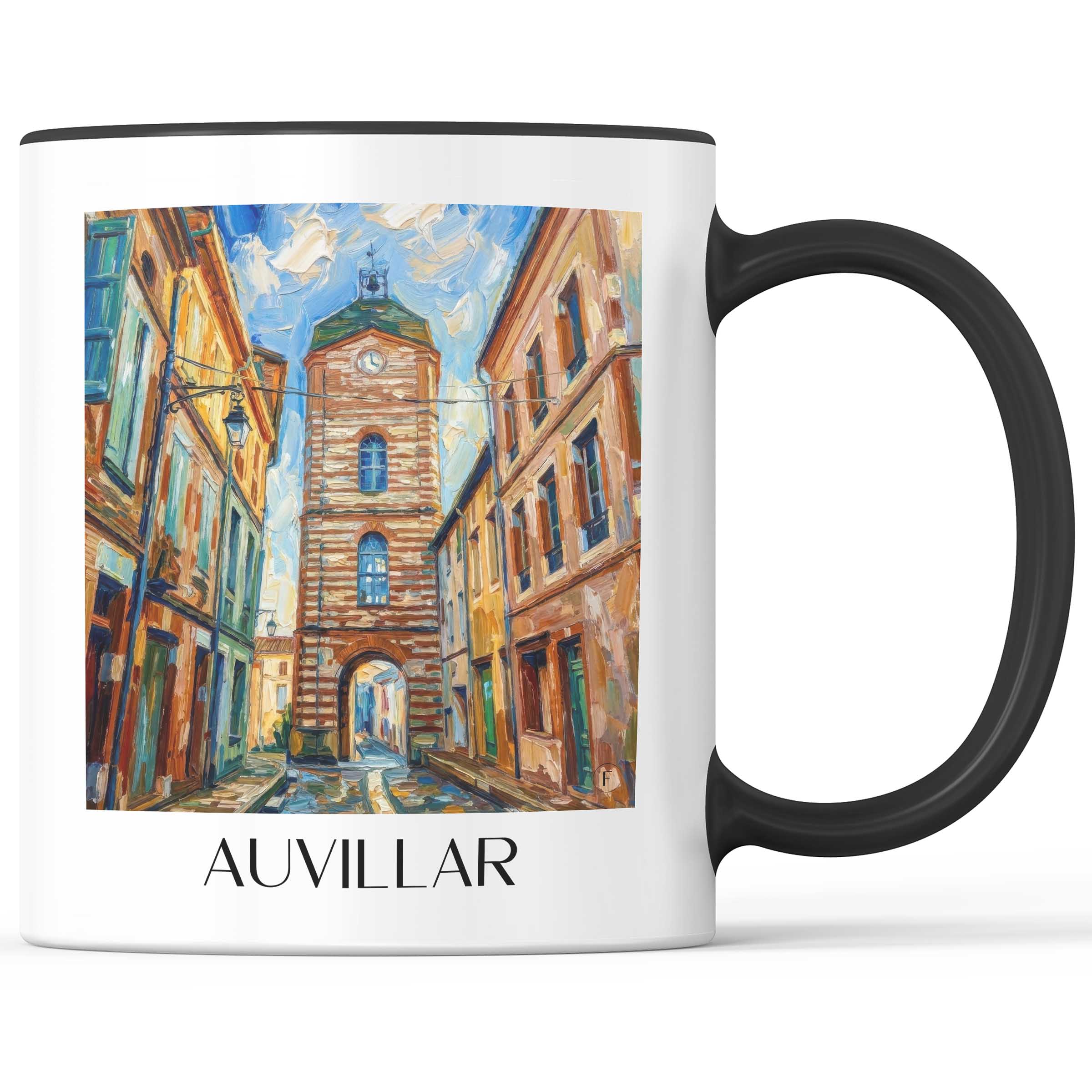 auvillar-okzitanien-frankreich-kaffeebecher-oil-painting-oelgemaelde