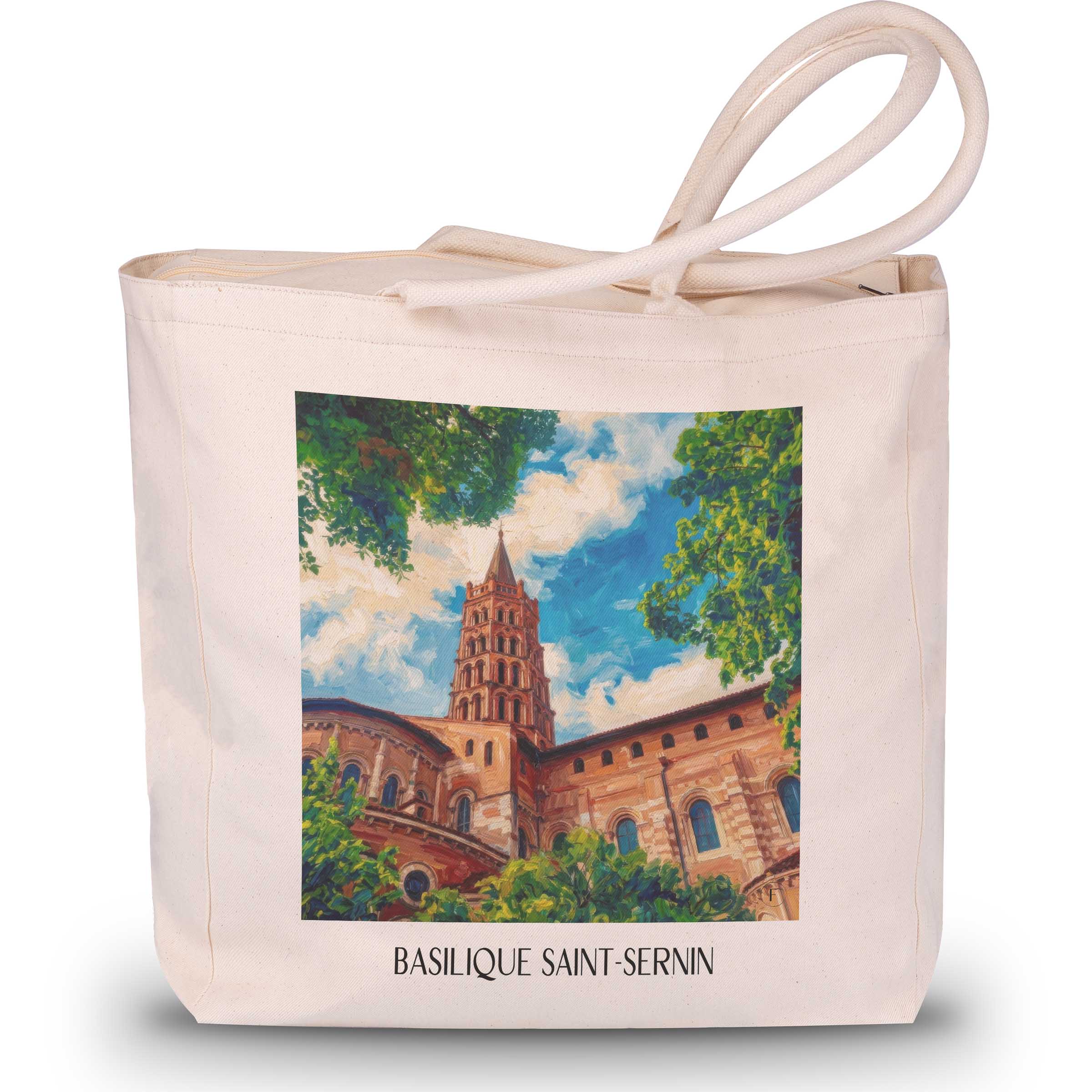 basilique-saint-sernin-toulouse-frankreich-einkaufstasche-oil-painting-oelgemaelde