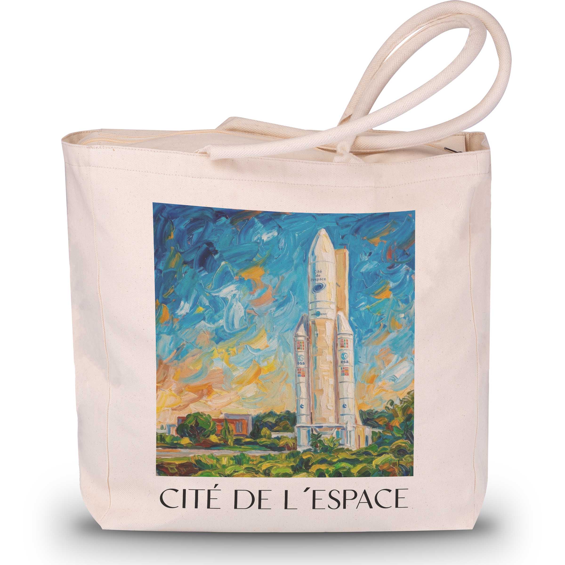Cité de l'Espace Shopping Tasche - Toulouse - Frankreich Tote Bag - Einkaufstasche im Ölgemälde Stil