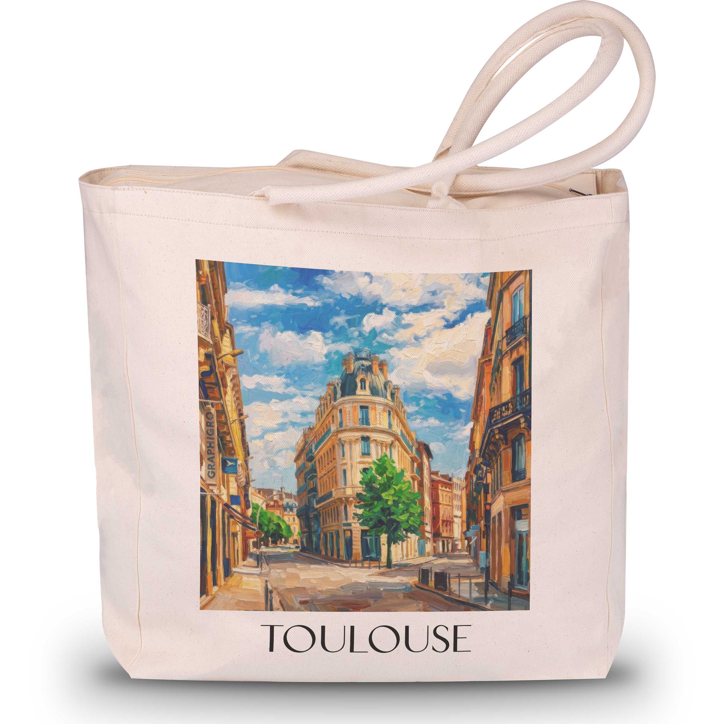 toulouse-okzitanien-frankreich-einkaufstasche-oil-painting-oelgemaelde
