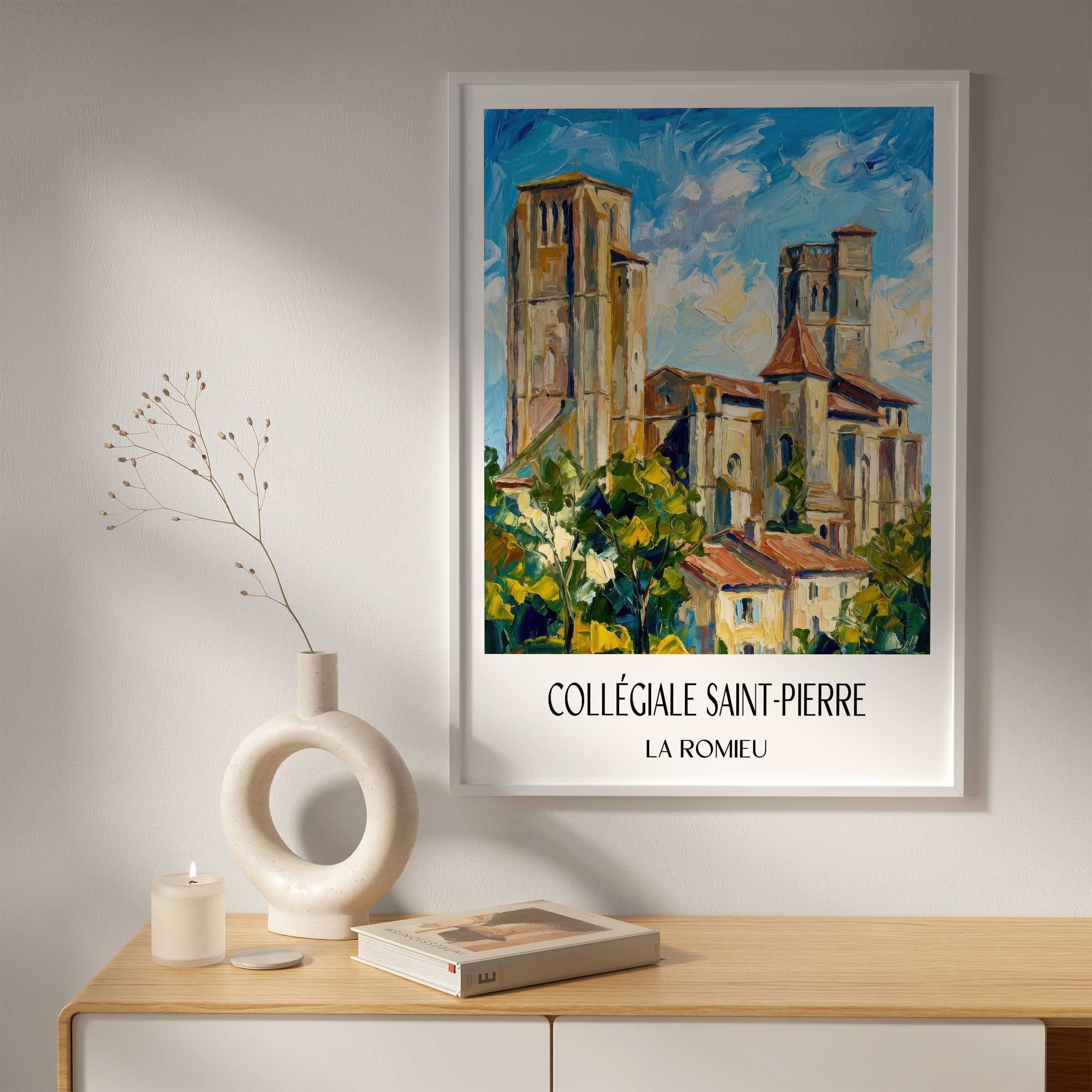 collégiale-saint-pierre-la-romieu-frankreich-poster-oil-painting-oelgemaelde