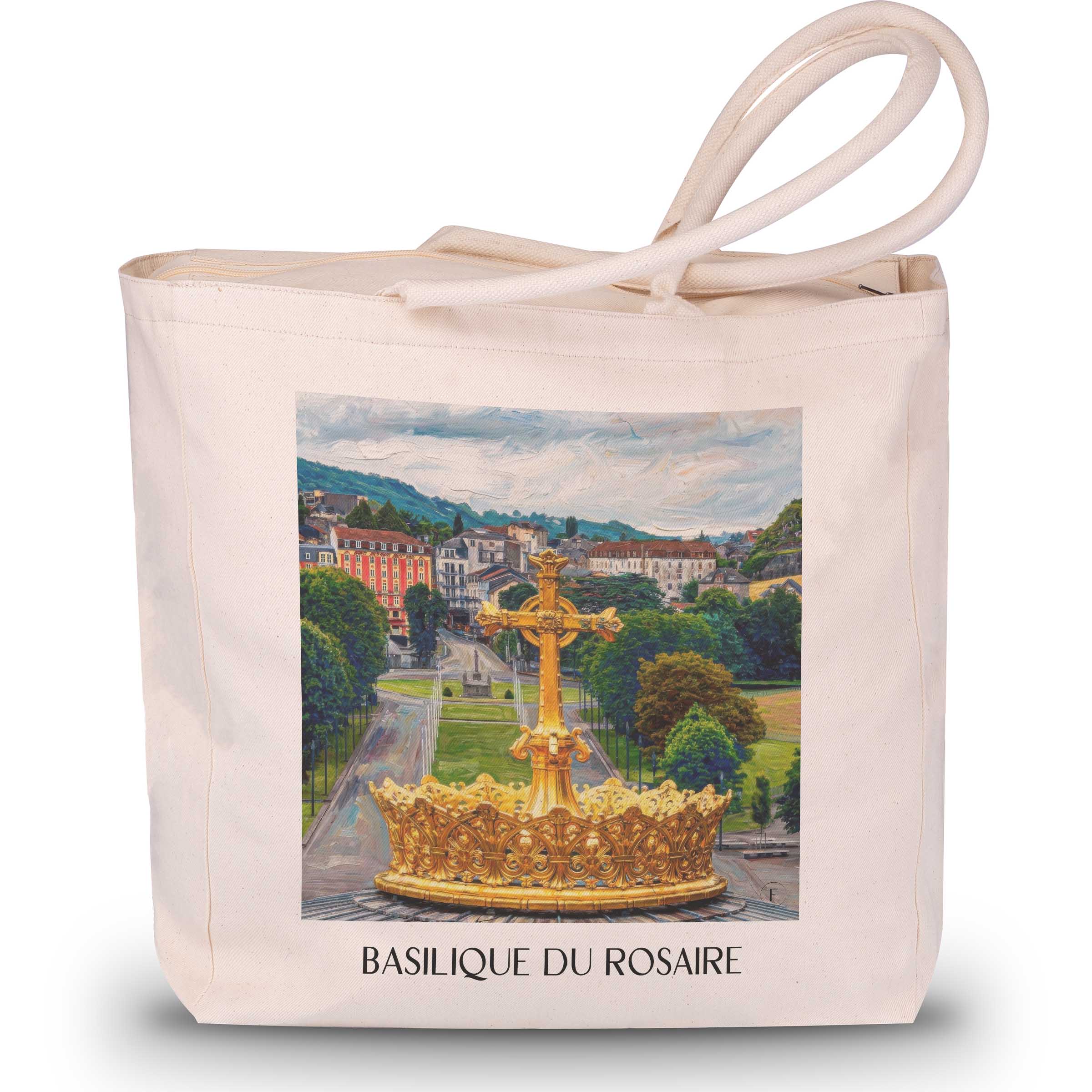 basilique-du-rosaire-lourdes-frankreich-einkaufstasche-oil-painting-oelgemaelde