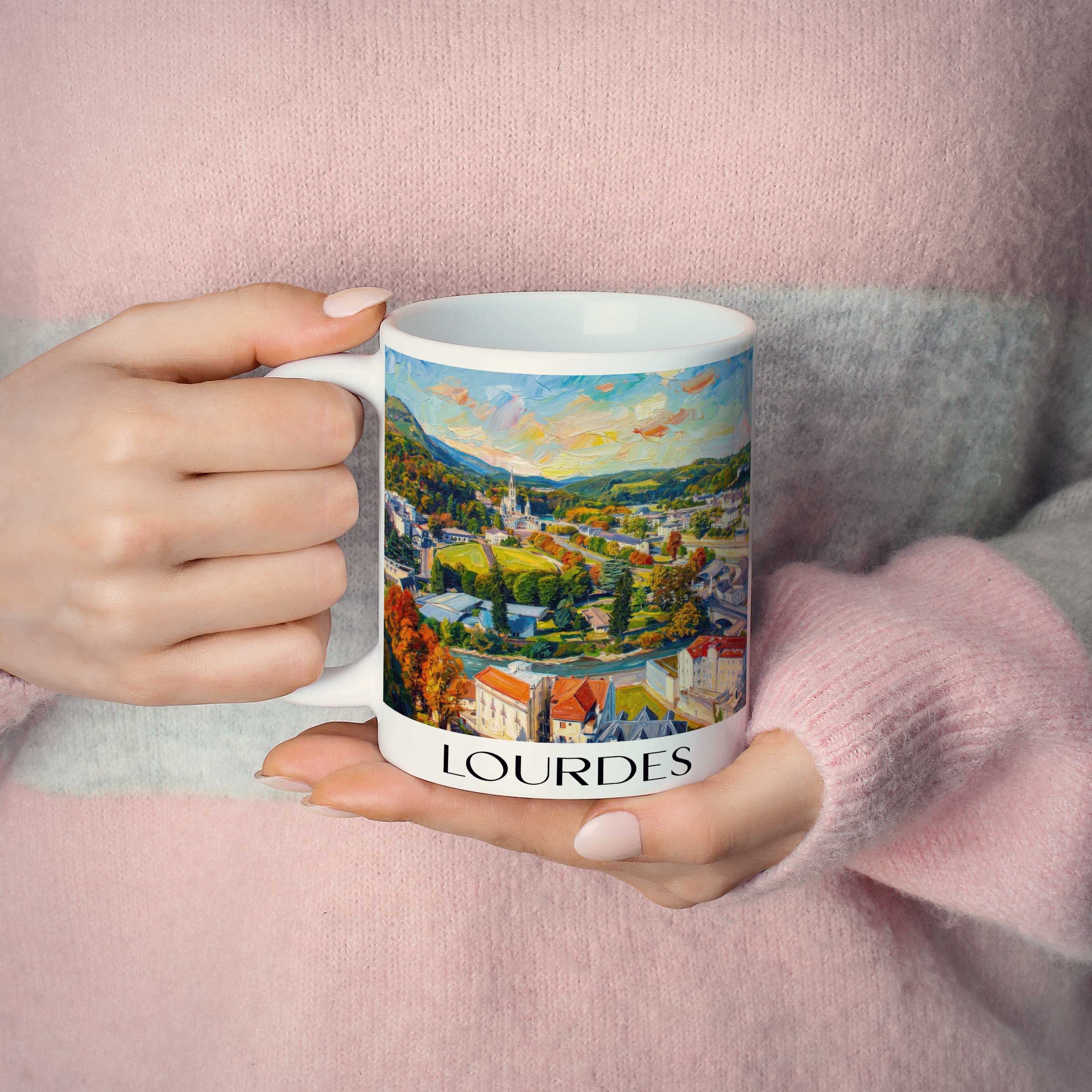 lourdes-pyrénées-frankreich-kaffeebecher-oil-painting-oelgemaelde