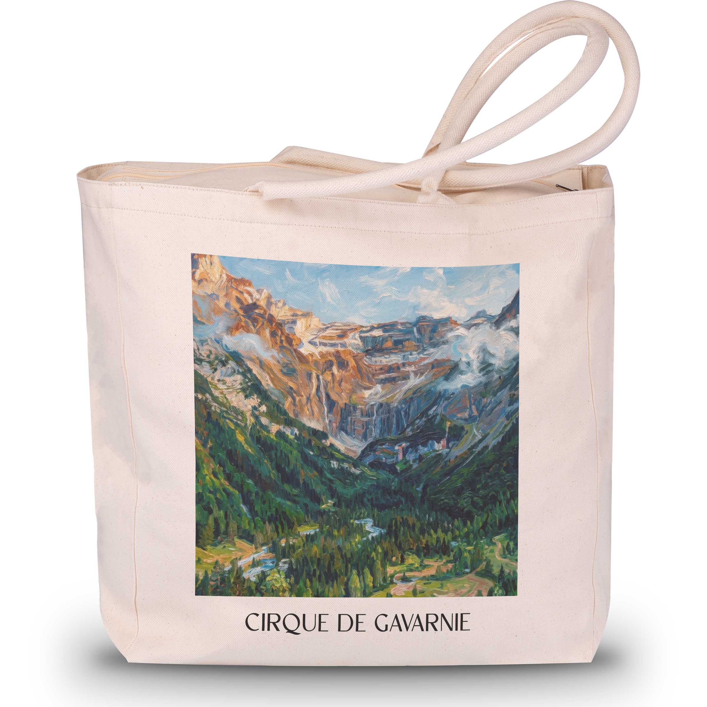 Cirque de Gavarnie Shopping Tasche - Pyrénées - Frankreich Tote Bag - Einkaufstasche im Ölgemälde Stil