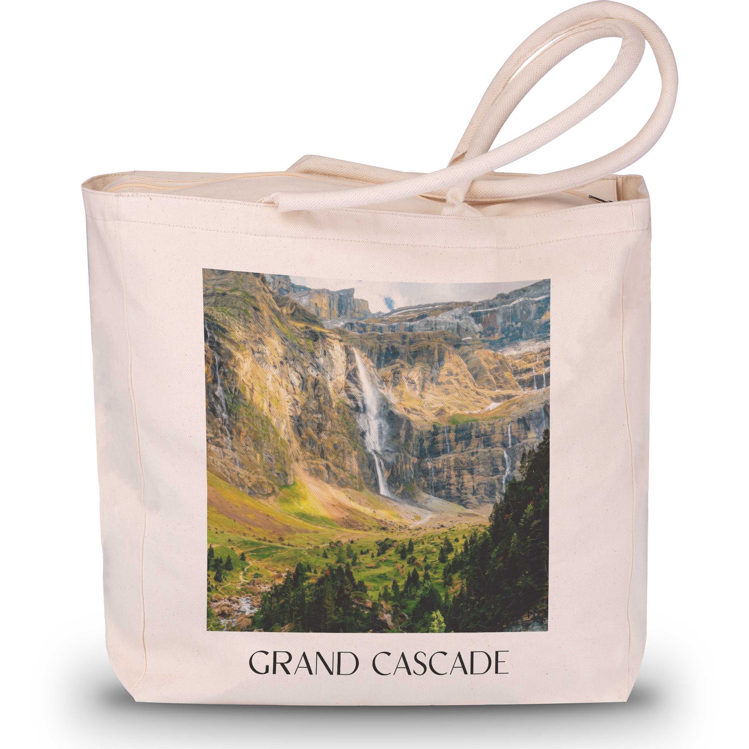 Grande Cascade Shopping Tasche - Gavarnie - Frankreich Tote Bag - Einkaufstasche im Ölgemälde Stil