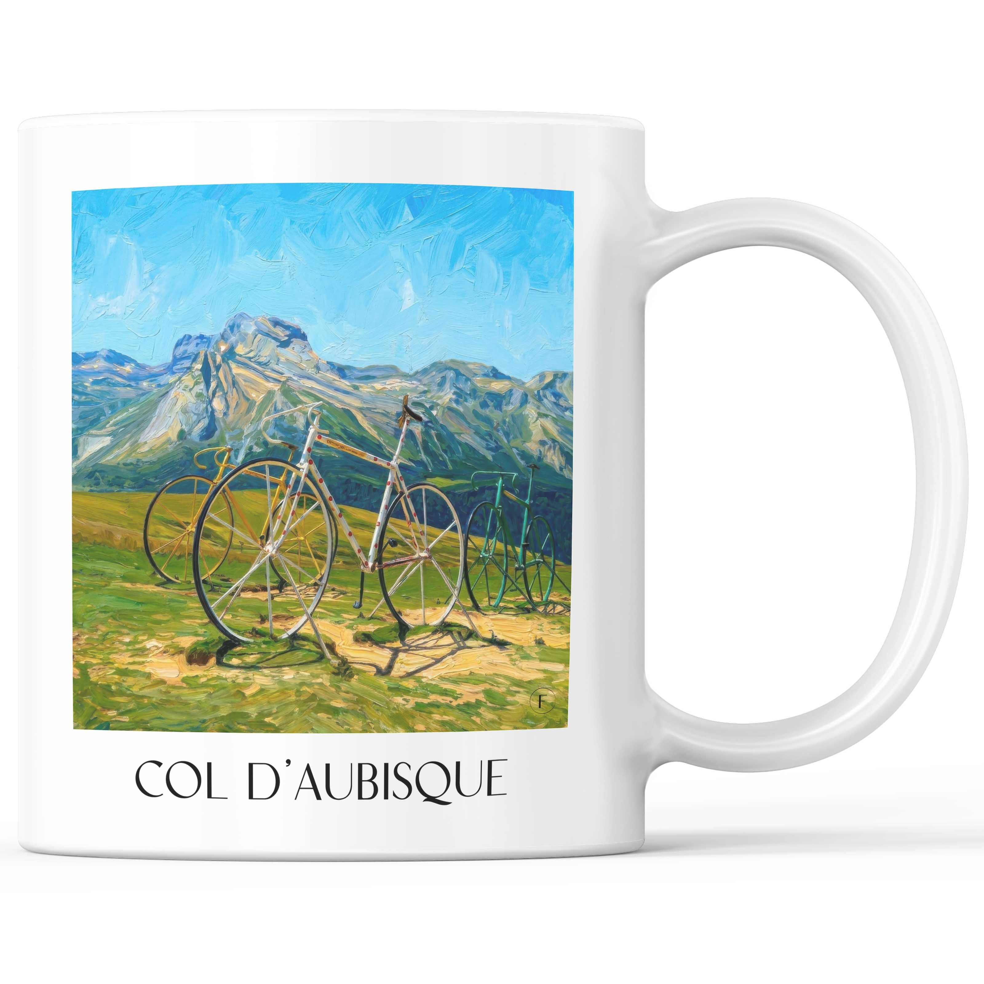 Col d'Aubisque Kaffeebecher - Pyrénées - Frankreich Becher - Kaffeetasse im Ölgemälde Stil