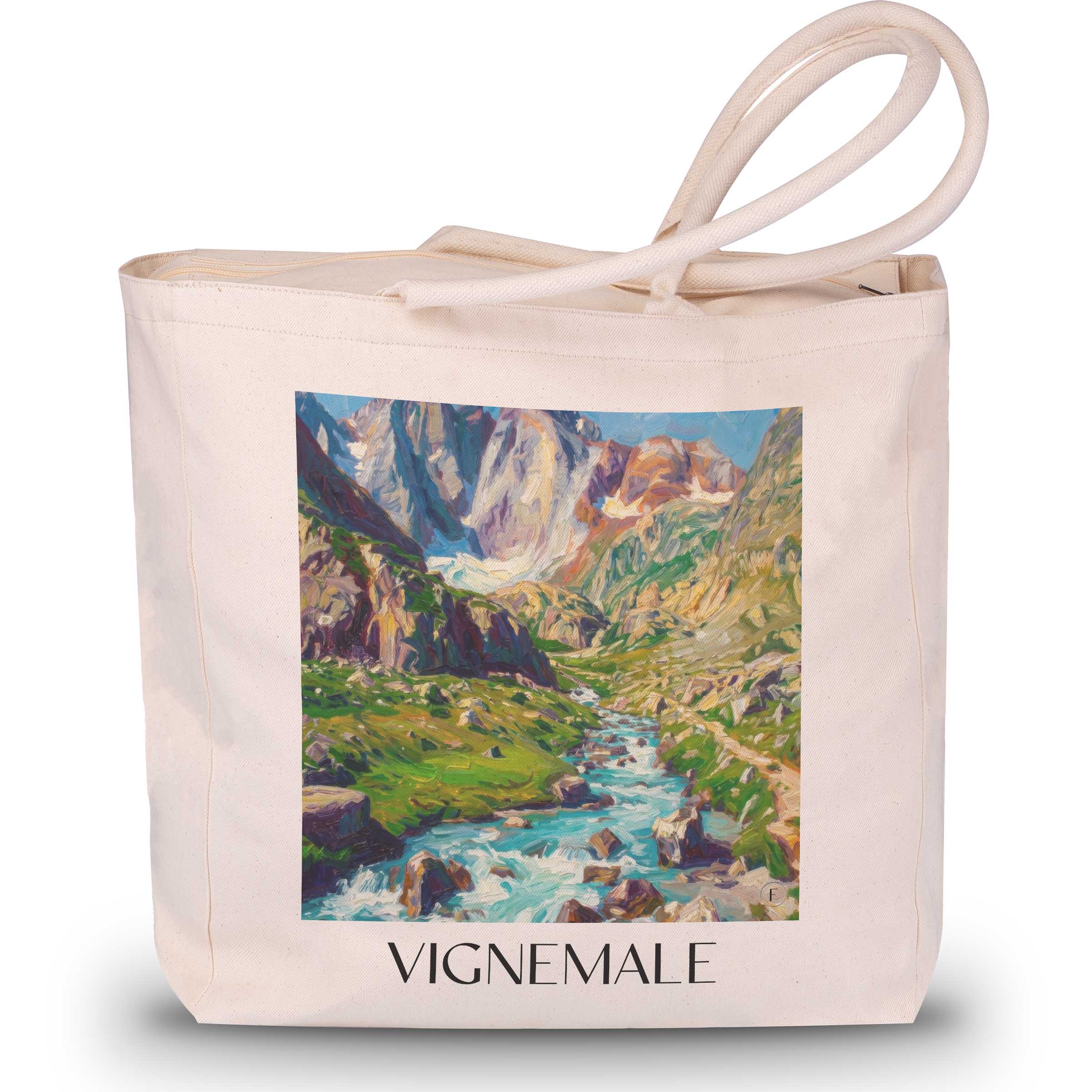 vignemale-pyrénées-frankreich-einkaufstasche-oil-painting-oelgemaelde