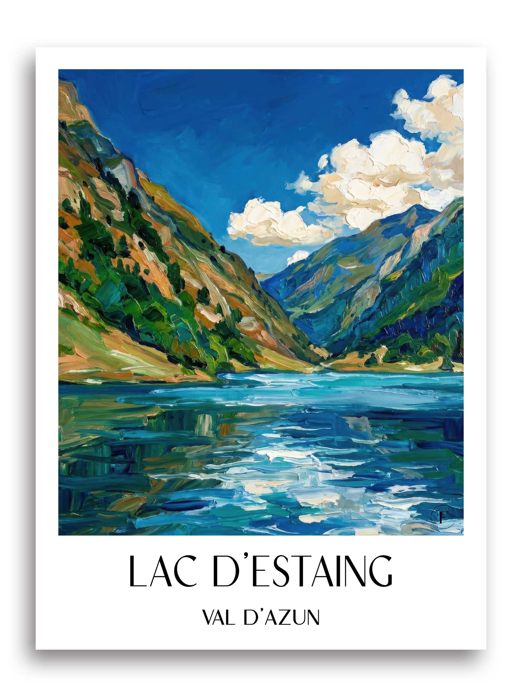 lac-d'estaing-val-d'azun-frankreich-poster-oil-painting-oelgemaelde
