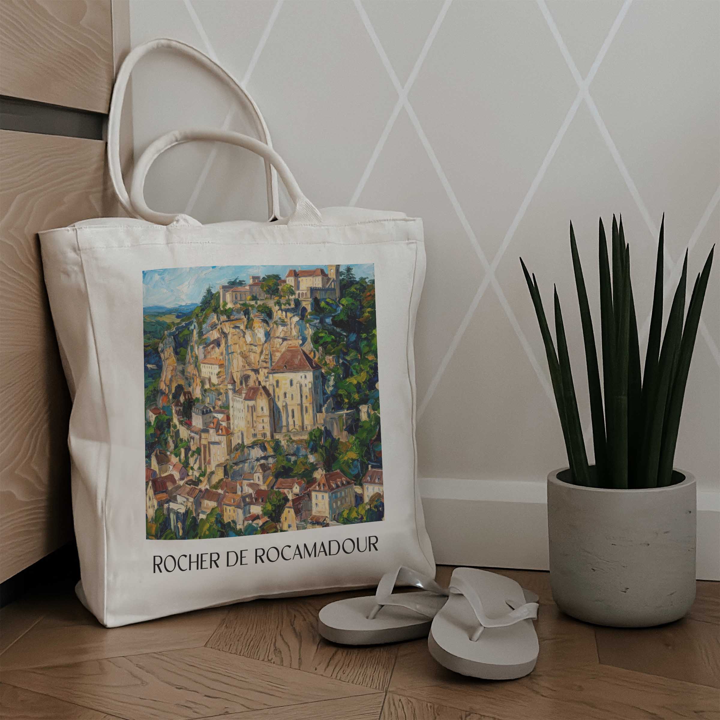rocher-de-rocamadour-vallée-de-la-dordogne-frankreich-einkaufstasche-oil-painting-oelgemaelde