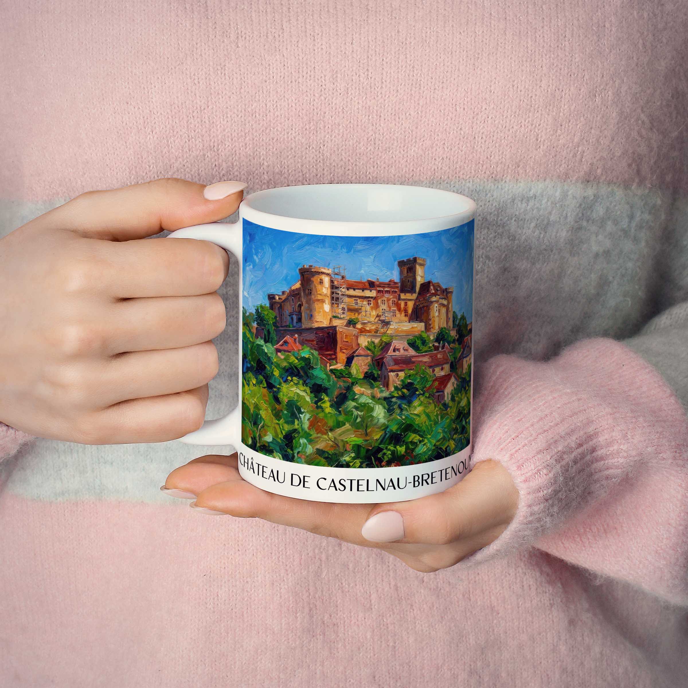 château-de-castelnau-bretenoux-vallée-de-la-dordogne-frankreich-kaffeebecher-oil-painting-oelgemaelde