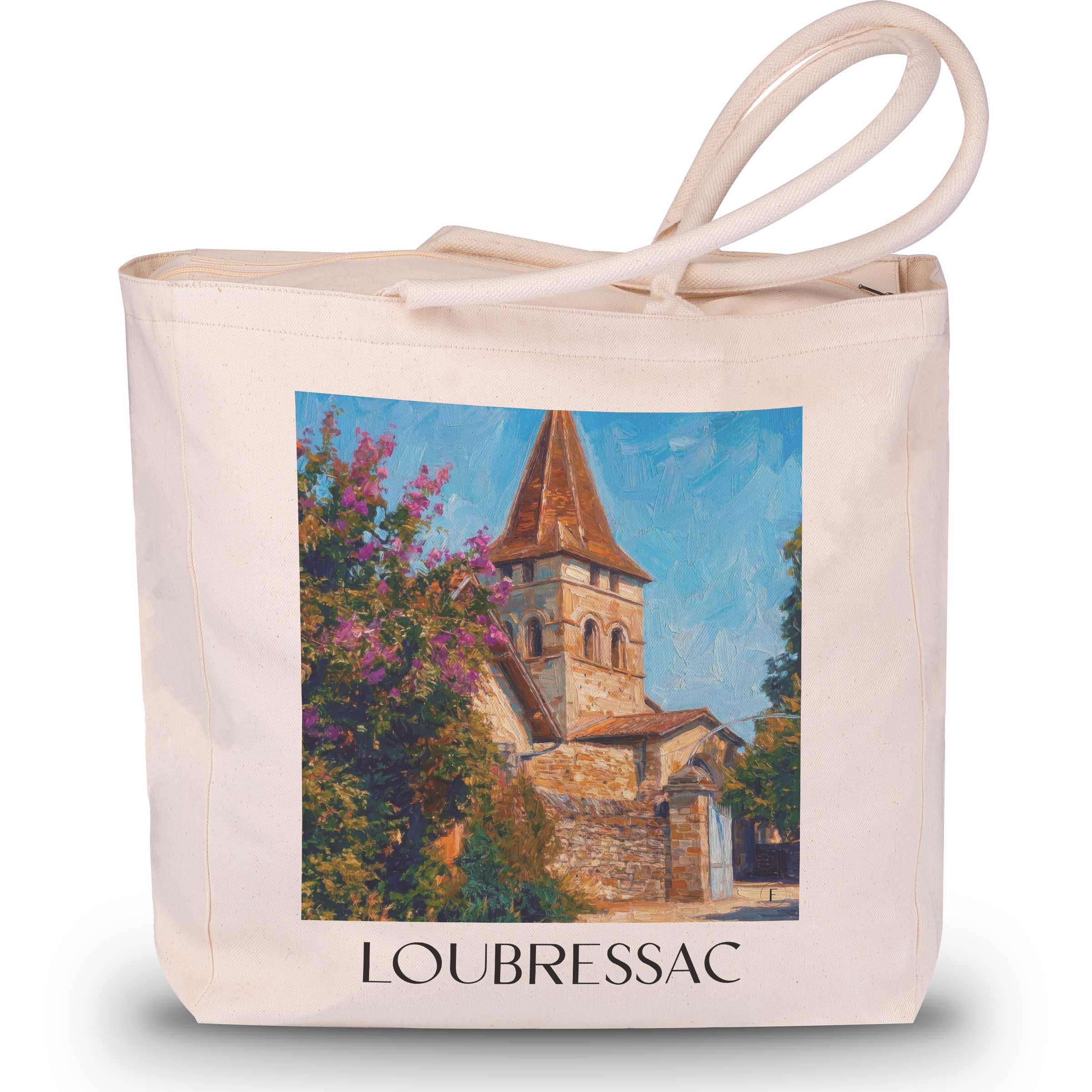 Loubressac Shopping Tasche - Vallée de la Dordogne - Frankreich Tote Bag - Einkaufstasche im Ölgemälde Stil