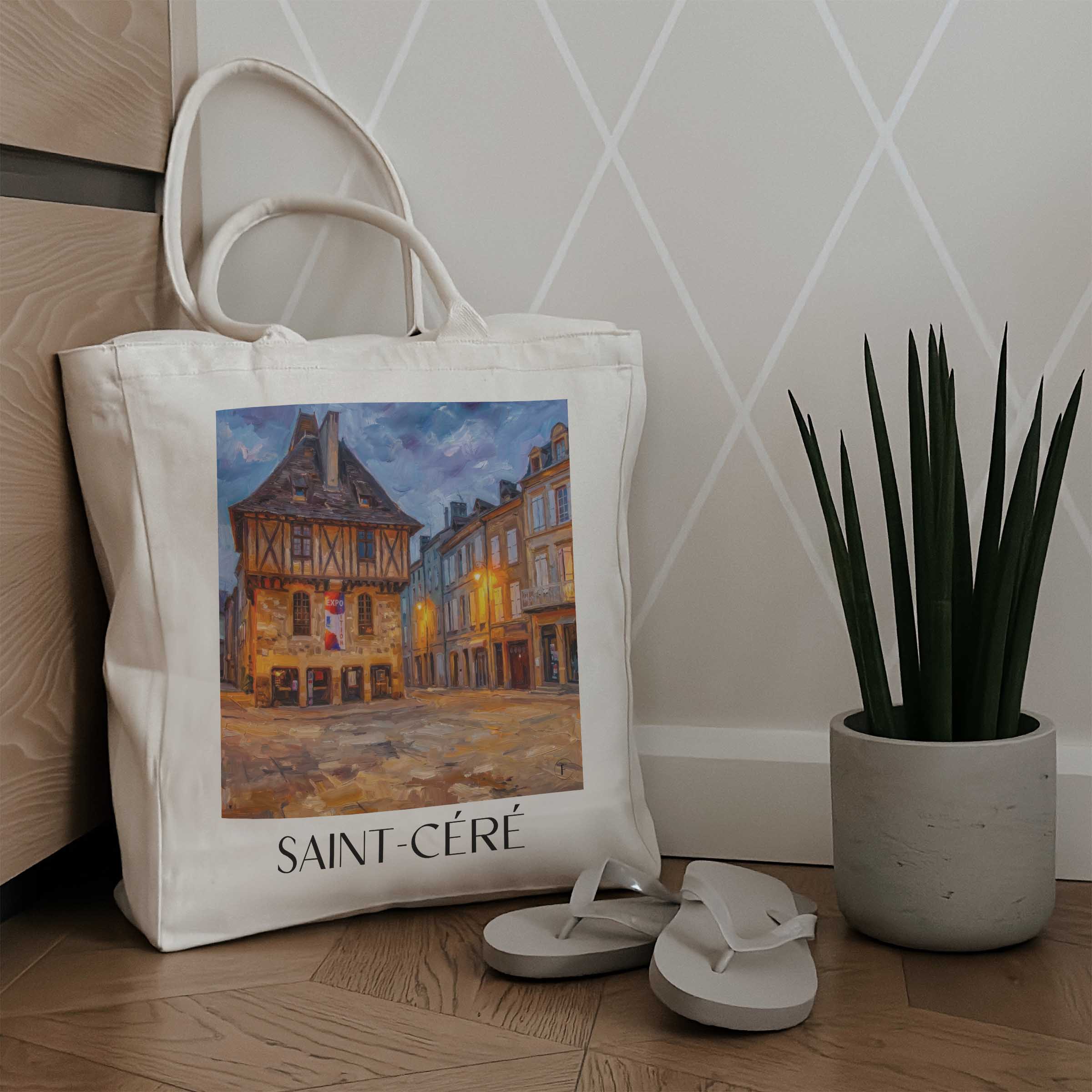 saint-céré-vallée-de-la-dordogne-frankreich-einkaufstasche-oil-painting-oelgemaelde