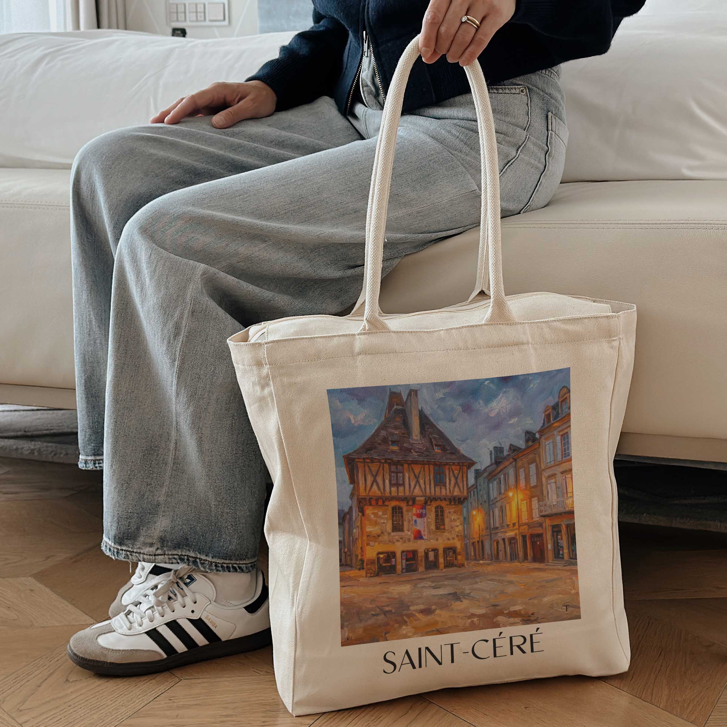 saint-céré-vallée-de-la-dordogne-frankreich-einkaufstasche-oil-painting-oelgemaelde