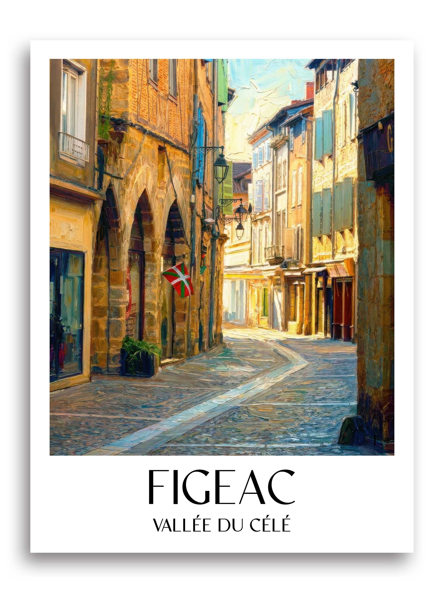 figeac-vallée-du-célé-frankreich-poster-oil-painting-oelgemaelde