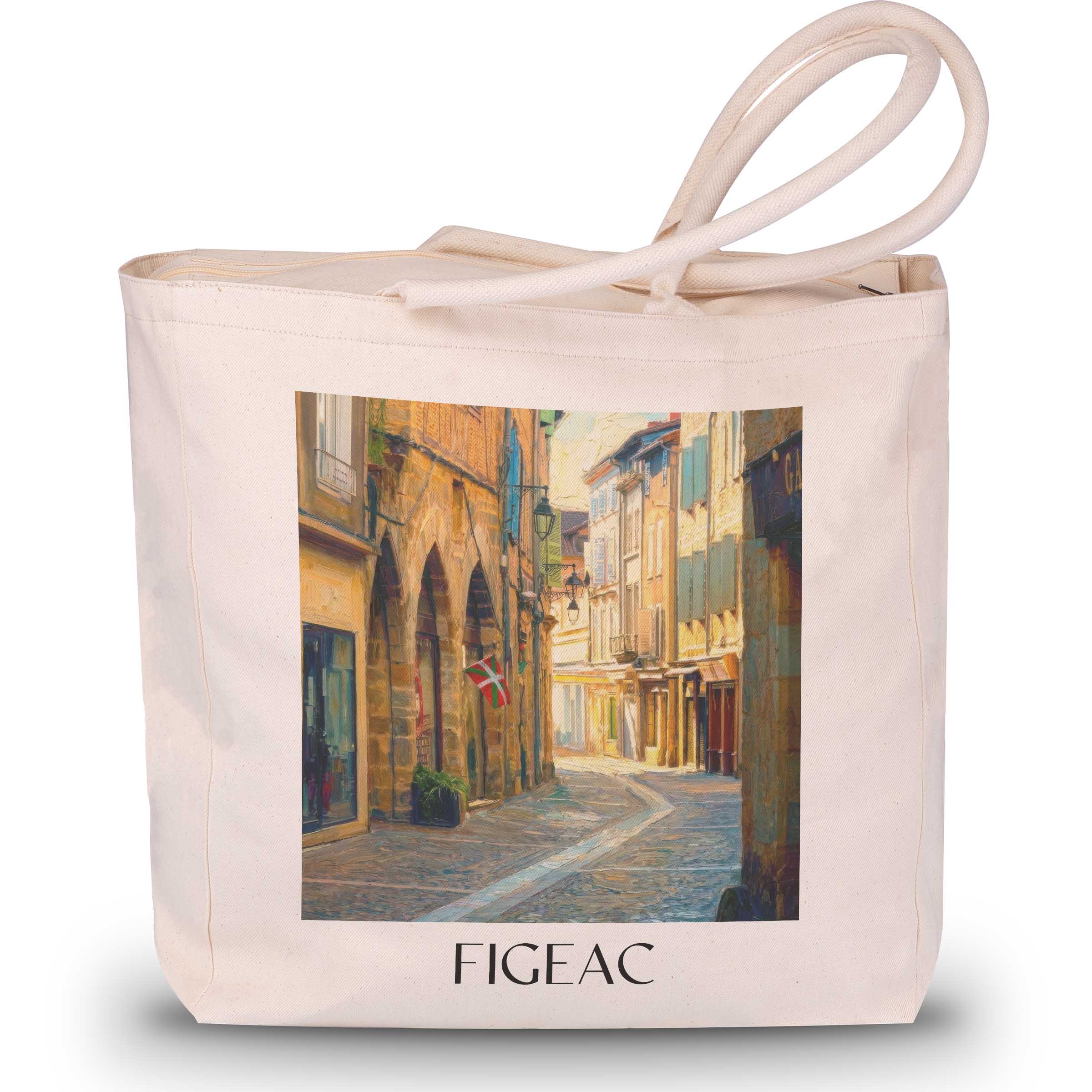 Figeac Shopping Tasche - Vallée du Célé - Frankreich Tote Bag - Einkaufstasche im Ölgemälde Stil