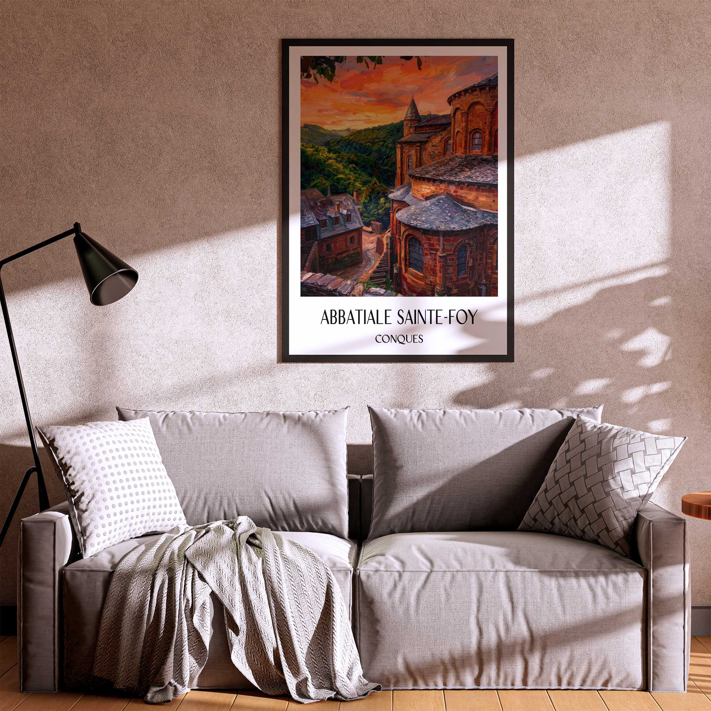 abbatiale-sainte-foy-conques-frankreich-poster-oil-painting-oelgemaelde
