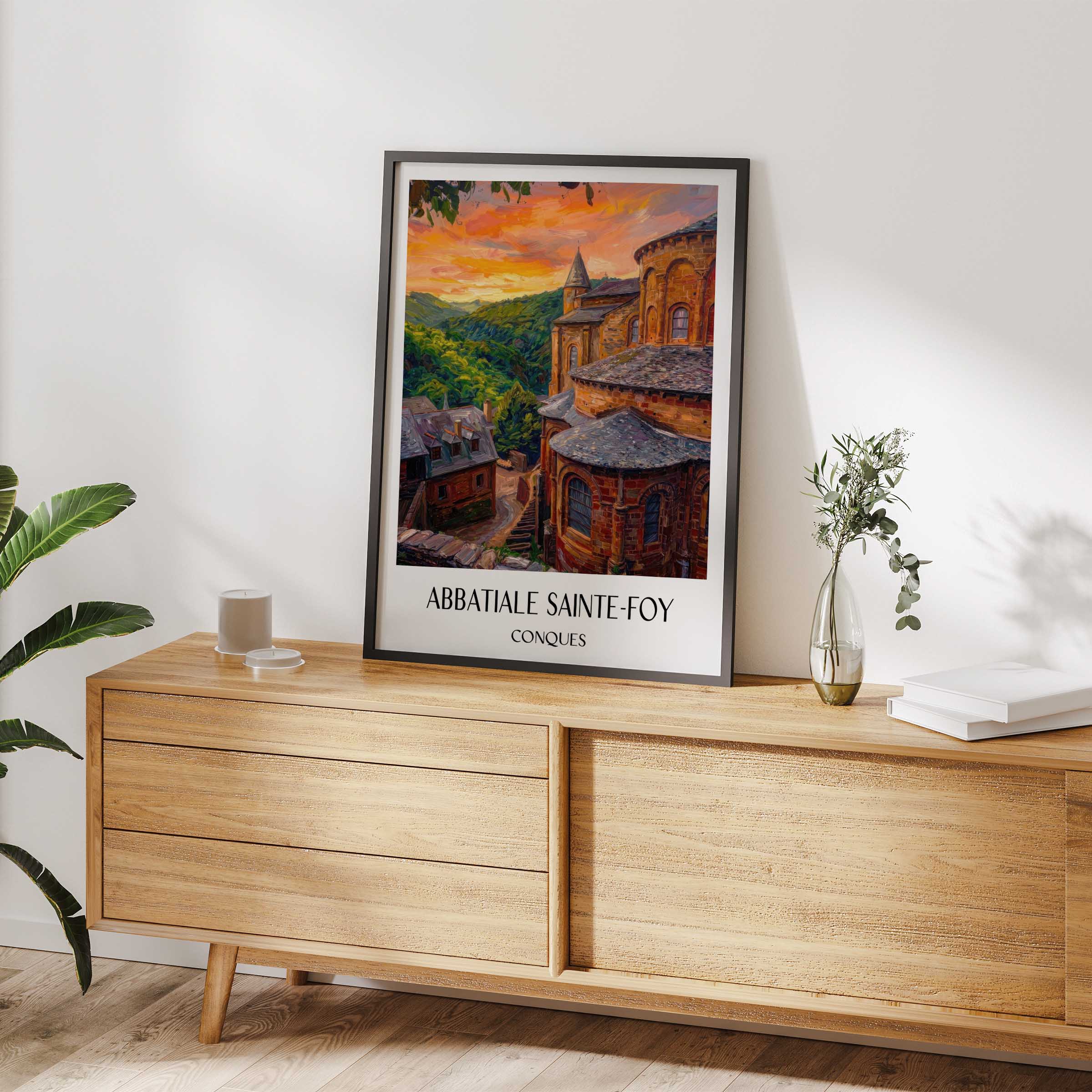 abbatiale-sainte-foy-conques-frankreich-poster-oil-painting-oelgemaelde