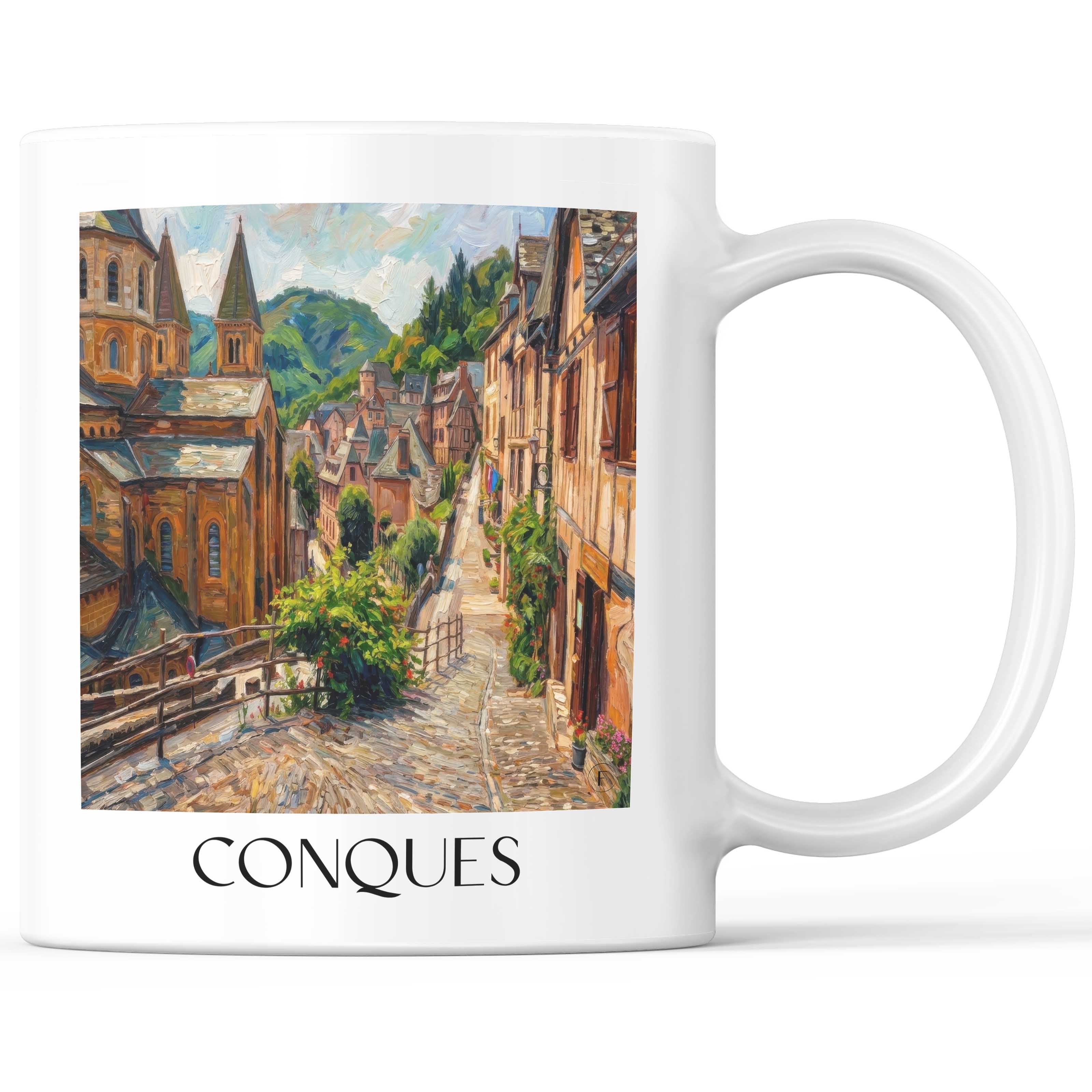 conques-vallée-du-lot-frankreich-kaffeebecher-oil-painting-oelgemaelde