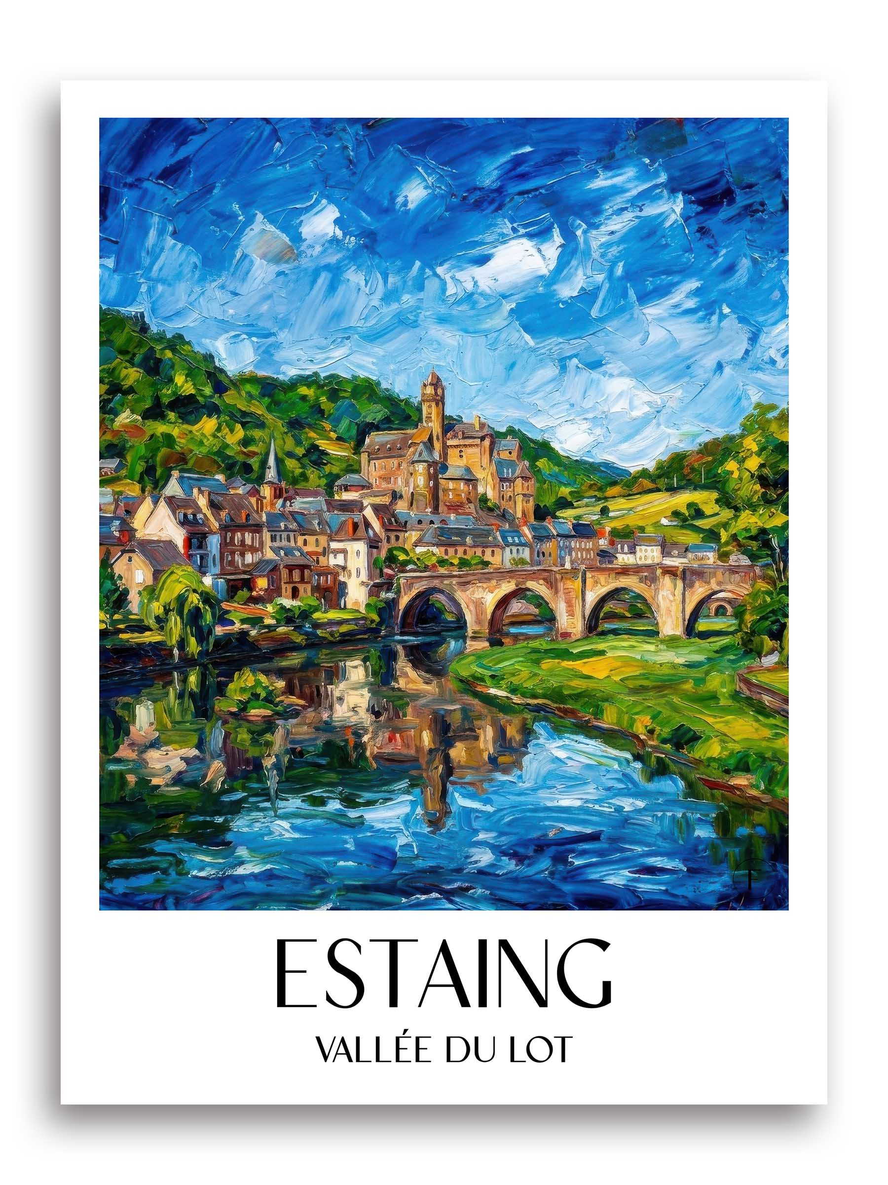 estaing-vallée-du-lot-frankreich-poster-oil-painting-oelgemaelde