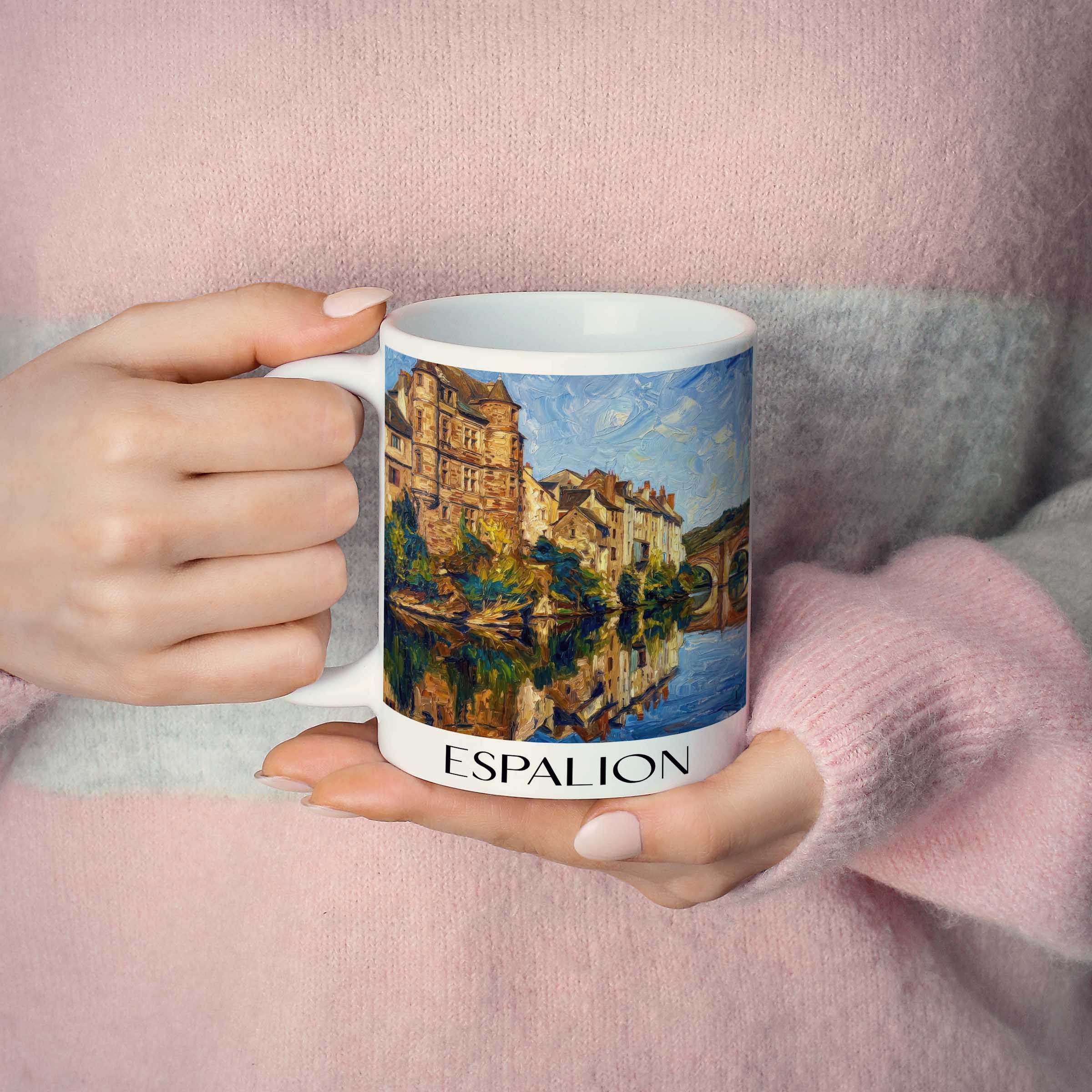 espalion-vallée-du-lot-frankreich-kaffeebecher-oil-painting-oelgemaelde