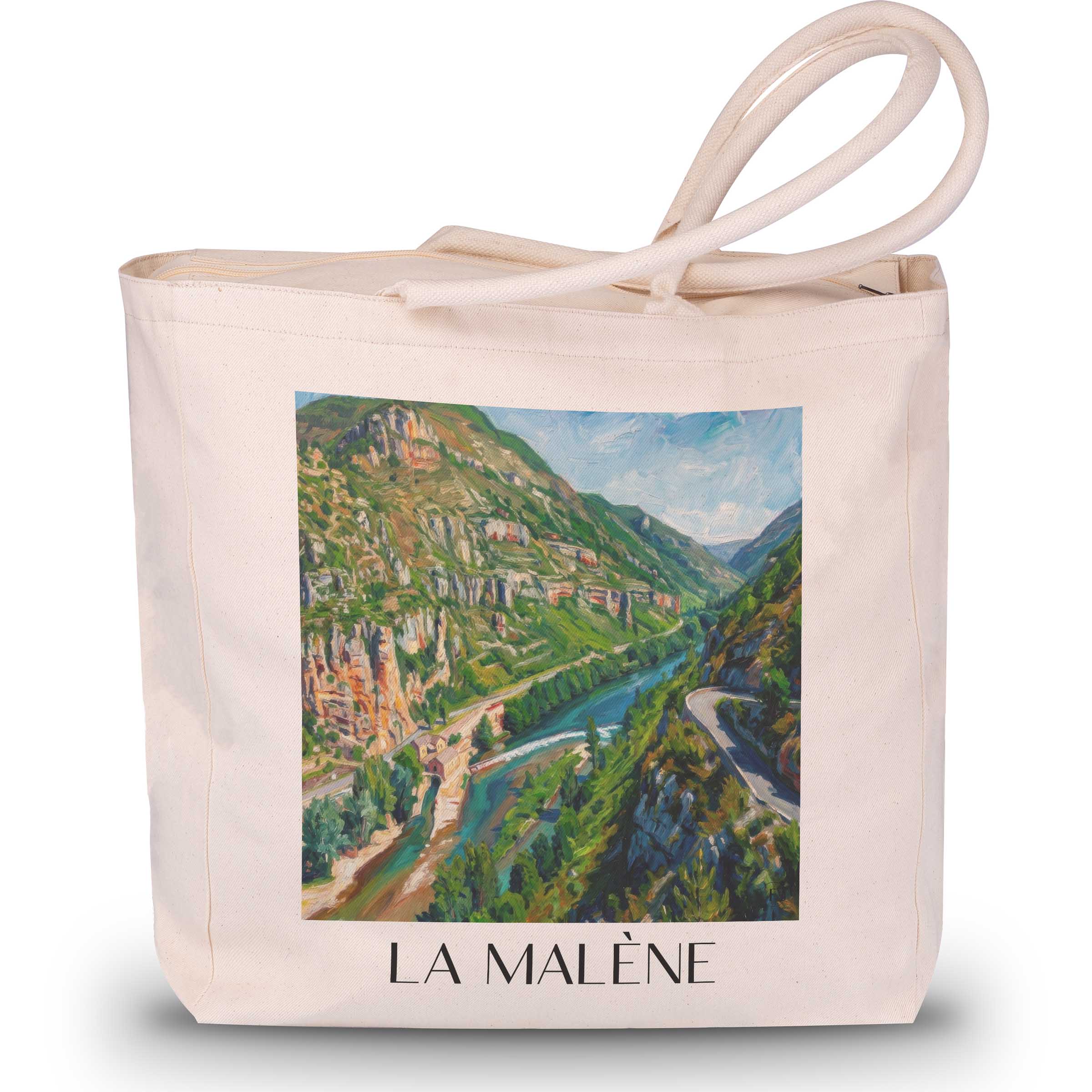 la-malène-gorges-du-tarn-frankreich-einkaufstasche-oil-painting-oelgemaelde