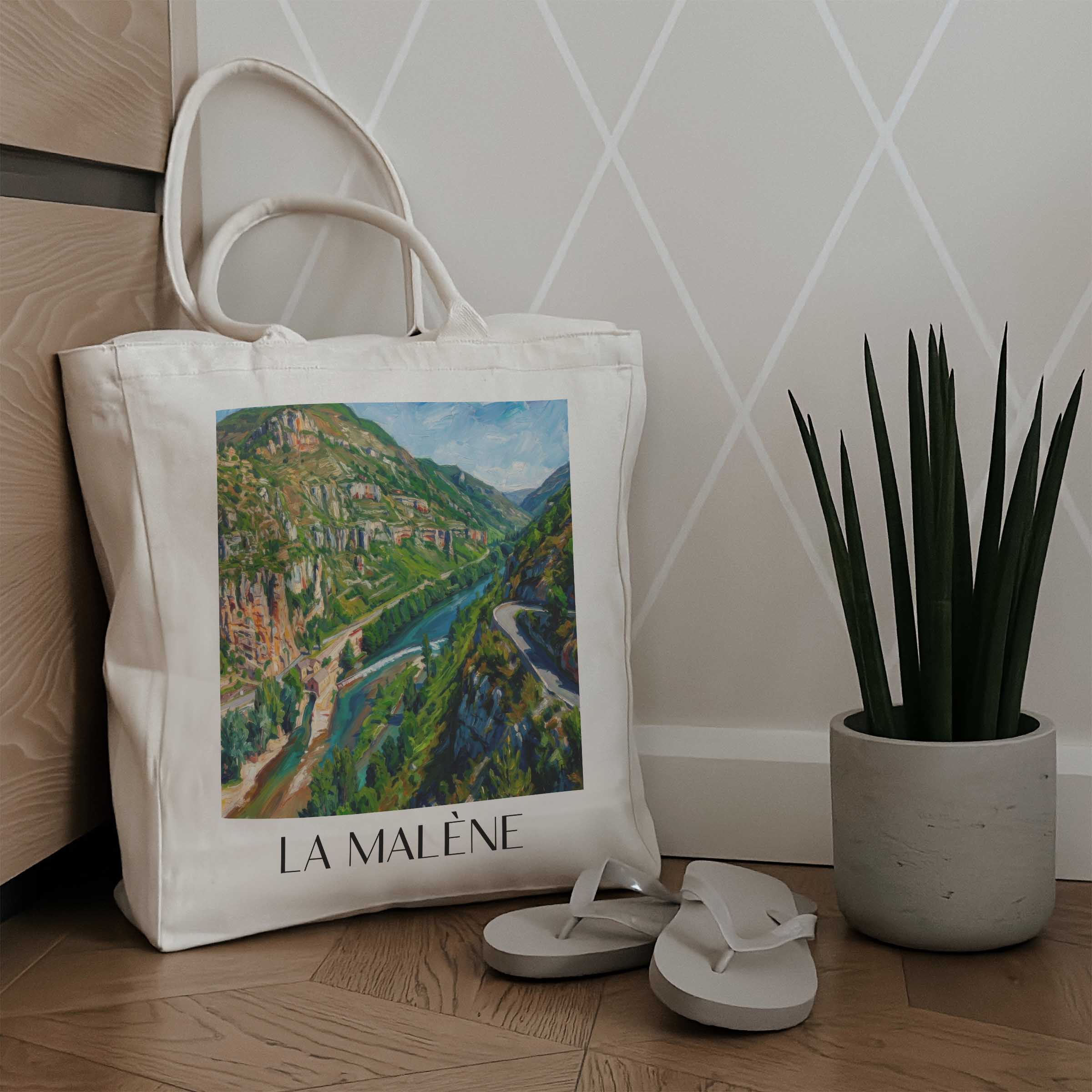 la-malène-gorges-du-tarn-frankreich-einkaufstasche-oil-painting-oelgemaelde