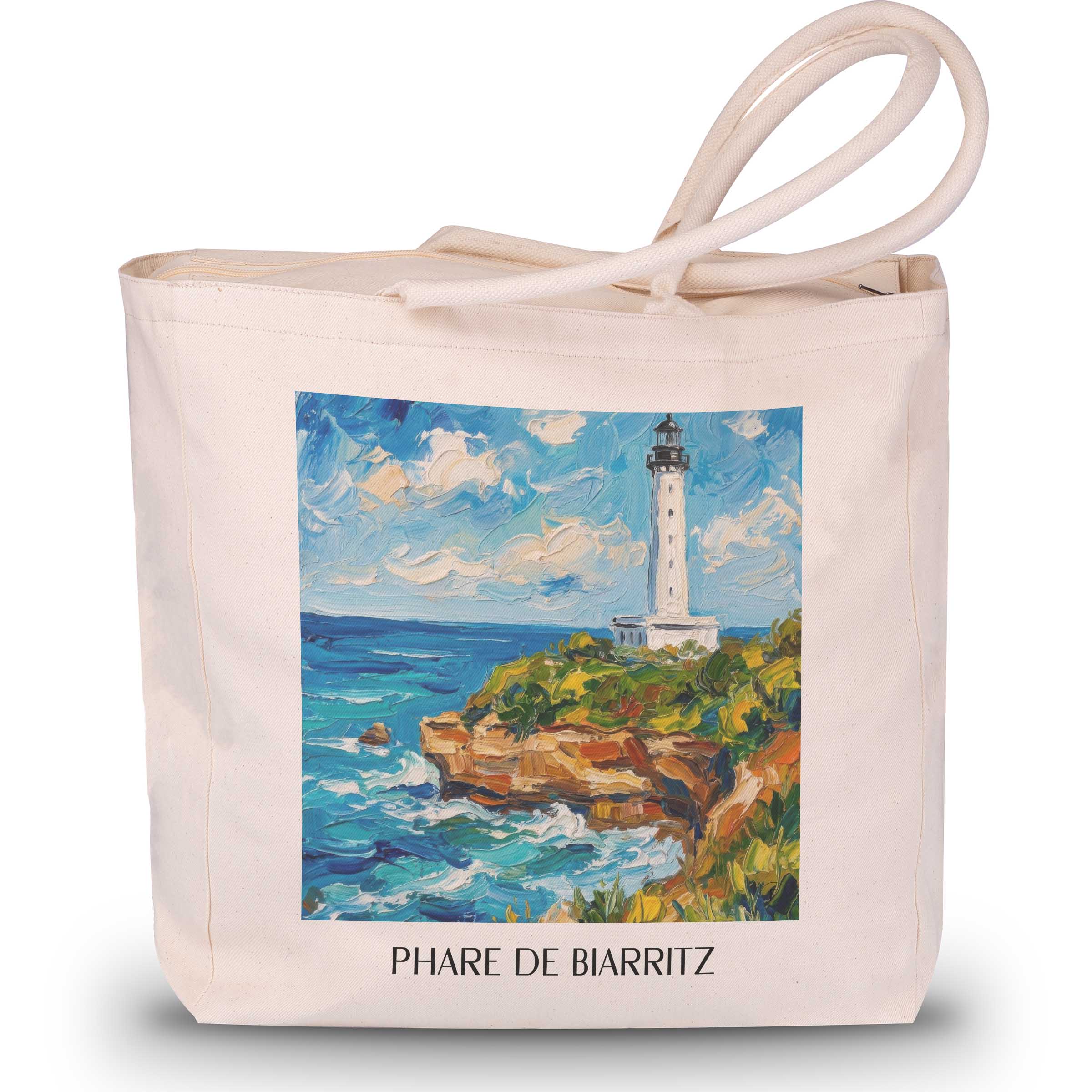 phare-de-biarritz-pays-basque-frankreich-einkaufstasche-oil-painting-oelgemaelde