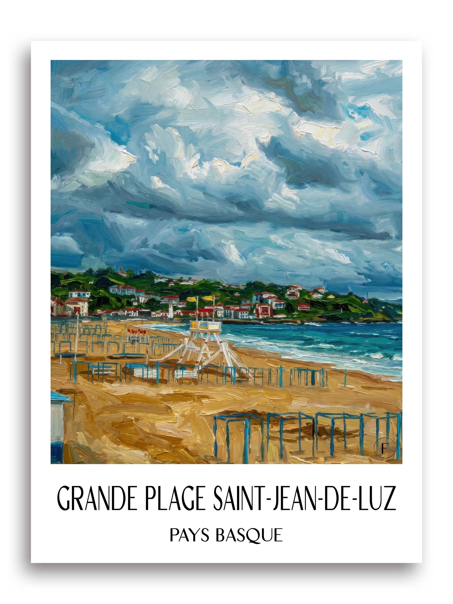 grande-plage-saint-jean-de-luz-pays-basque-frankreich-poster-oil-painting-oelgemaelde