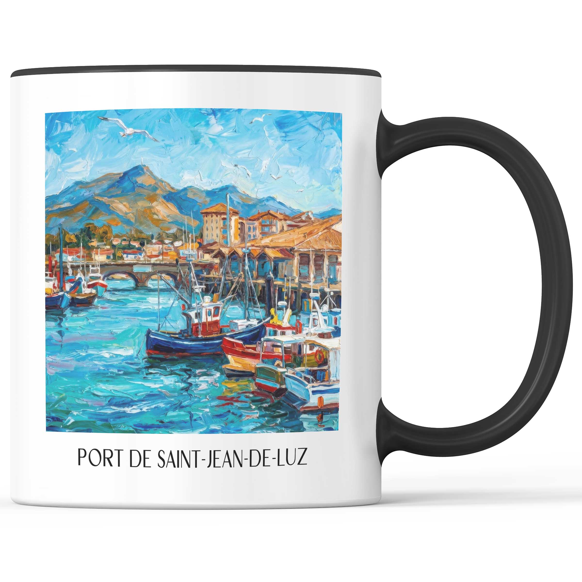 port-de-saint-jean-de-luz-pays-basque-frankreich-kaffeebecher-oil-painting-oelgemaelde