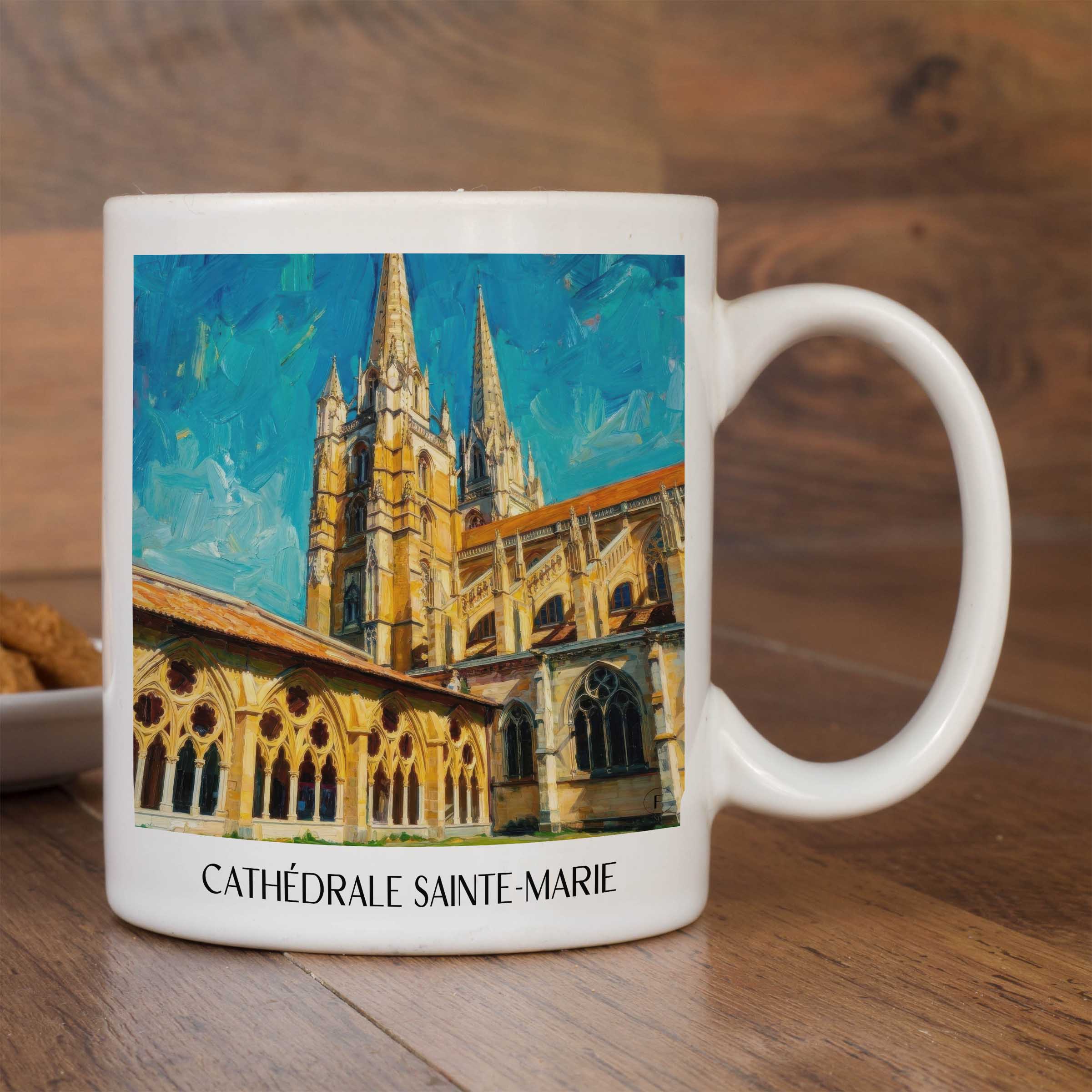 cathédrale-sainte-marie-bayonne-frankreich-kaffeebecher-oil-painting-oelgemaelde