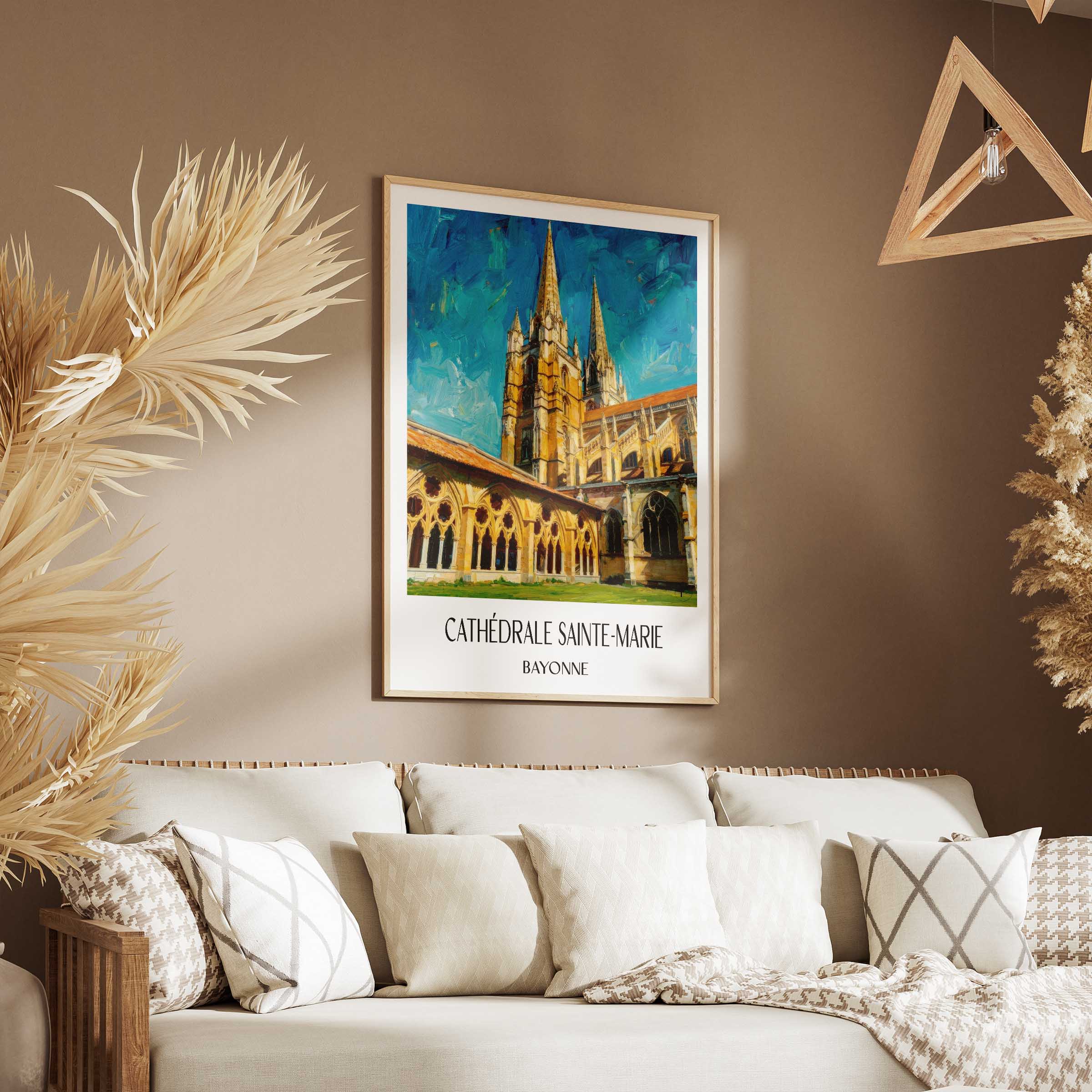 cathédrale-sainte-marie-bayonne-frankreich-poster-oil-painting-oelgemaelde