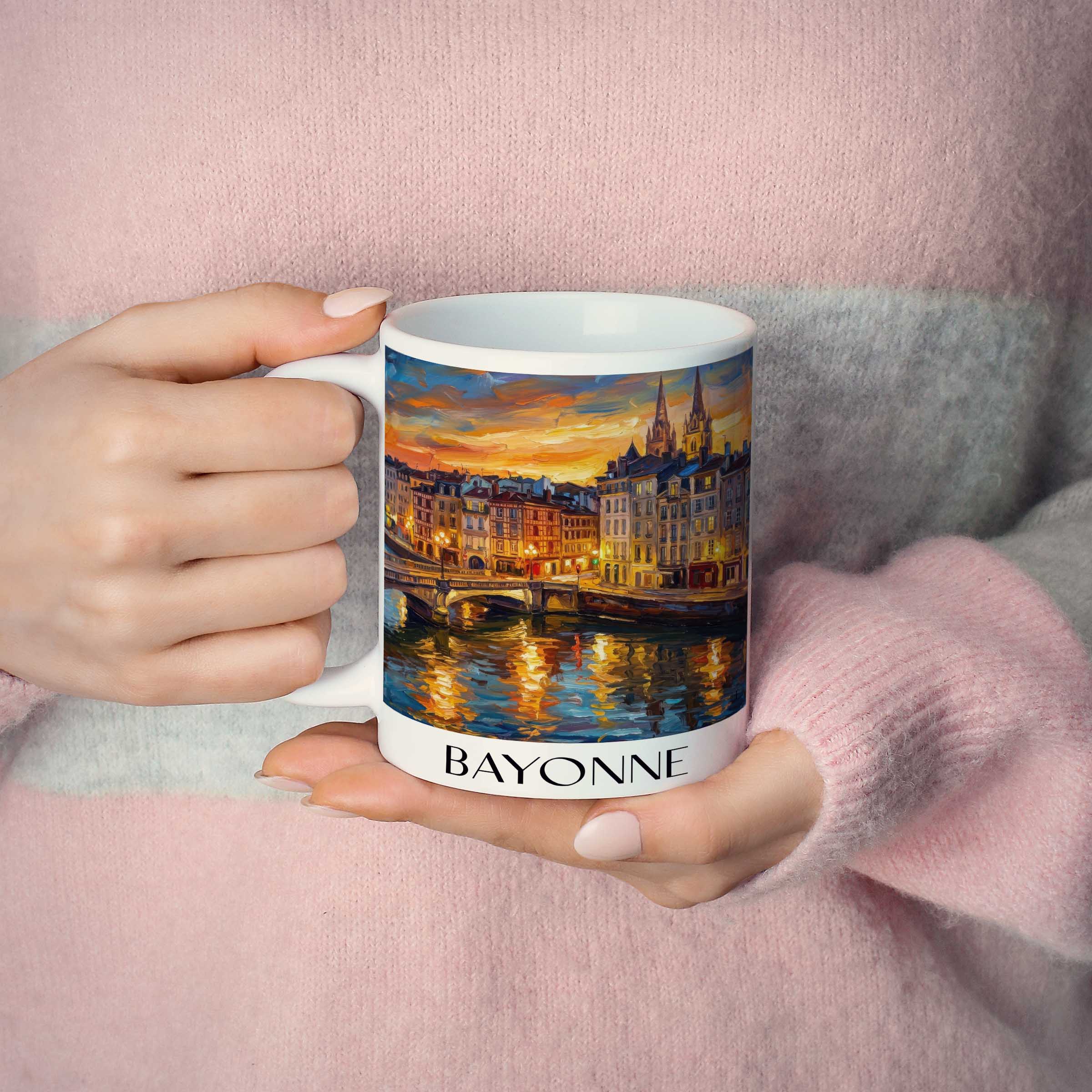 bayonne-pays-basque-frankreich-kaffeebecher-oil-painting-oelgemaelde