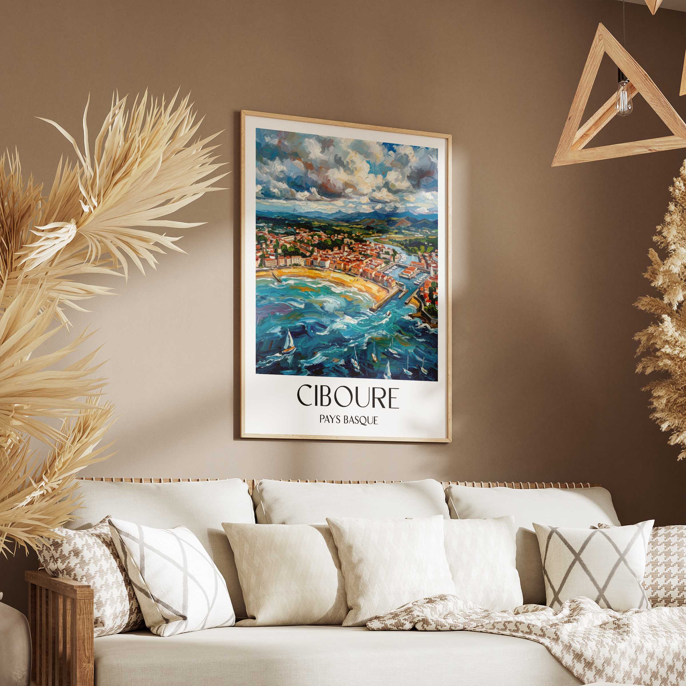 ciboure-pays-basque-frankreich-poster-oil-painting-oelgemaelde