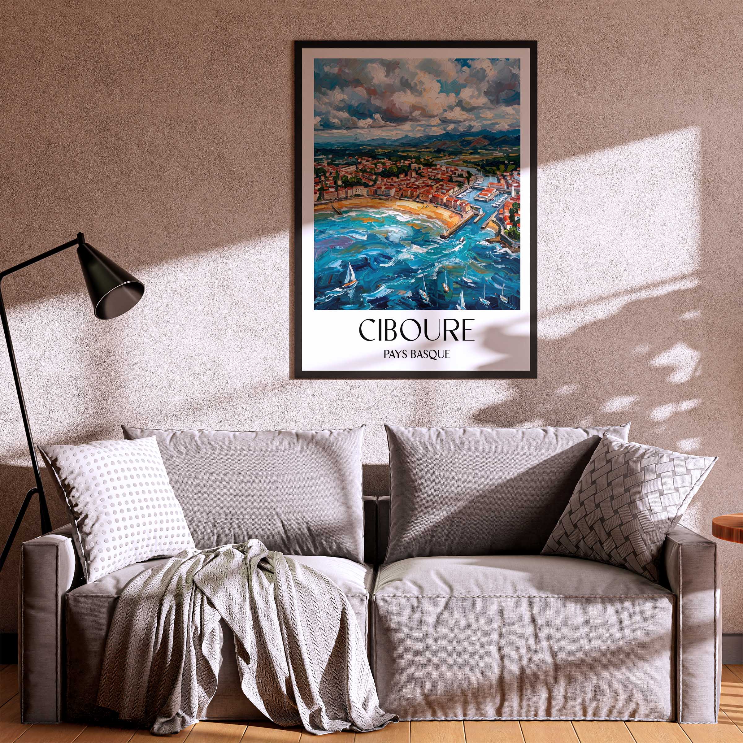ciboure-pays-basque-frankreich-poster-oil-painting-oelgemaelde